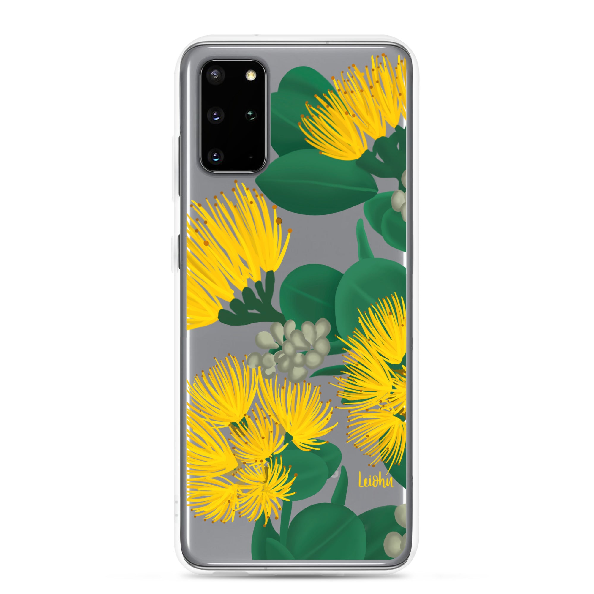 'Ōhi'a Lehua - Melemele - Clear Case for Samsung® - LEIOHU DESIGNS