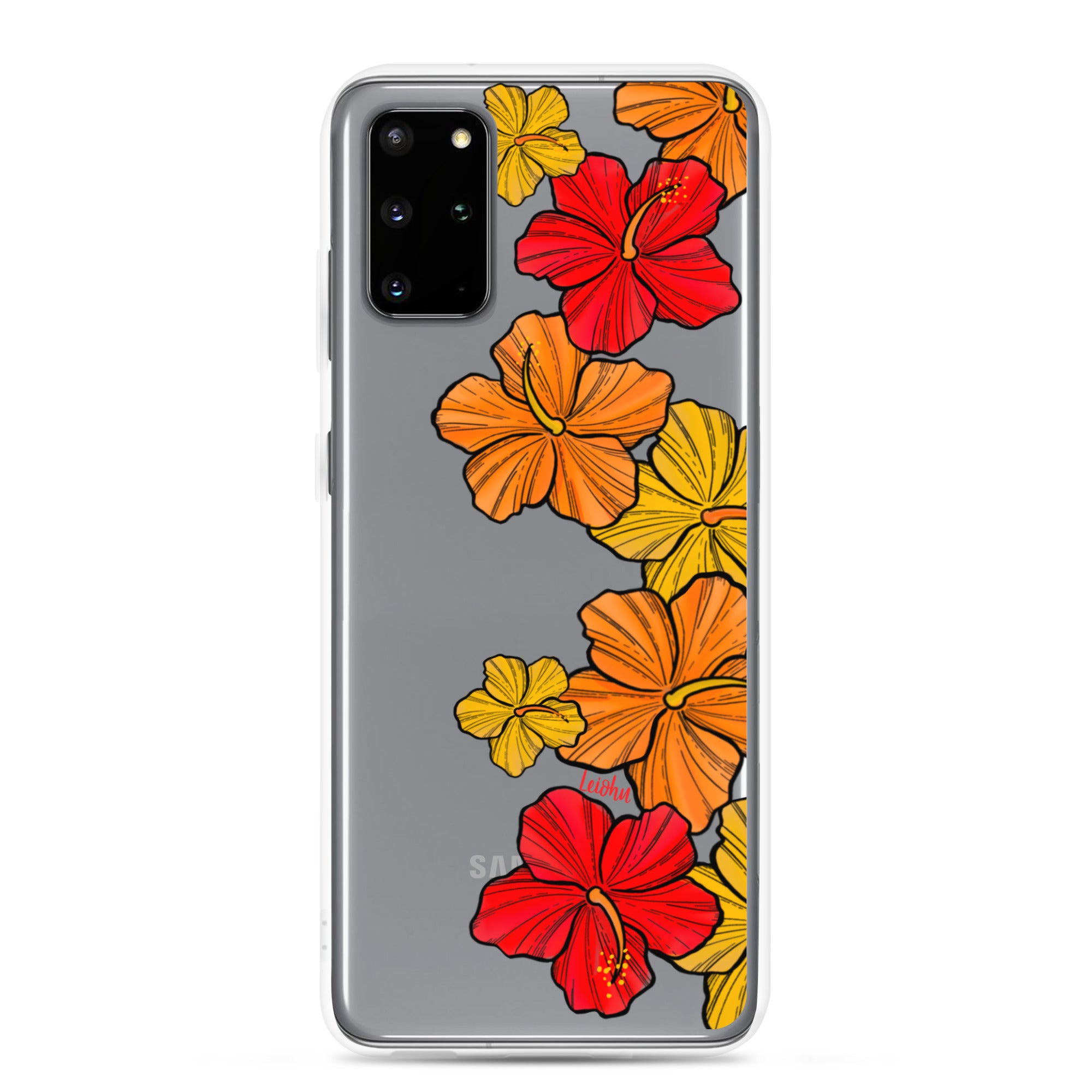 Hibiscus Retro - Clear Case for Samsung® - LEIOHU DESIGNS