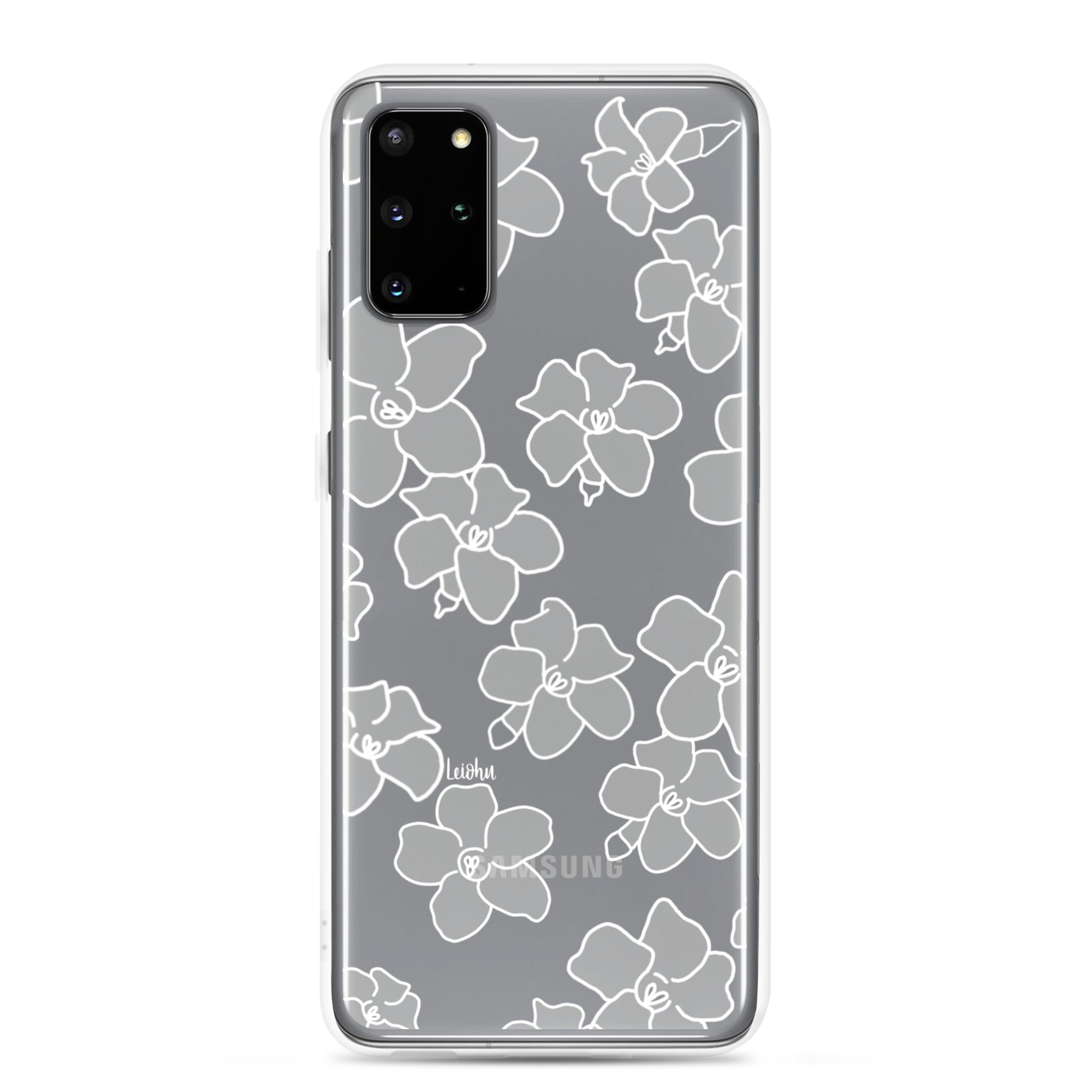 Puakenikeni - Ke'oke'o - Clear Case for Samsung® - LEIOHU DESIGNS