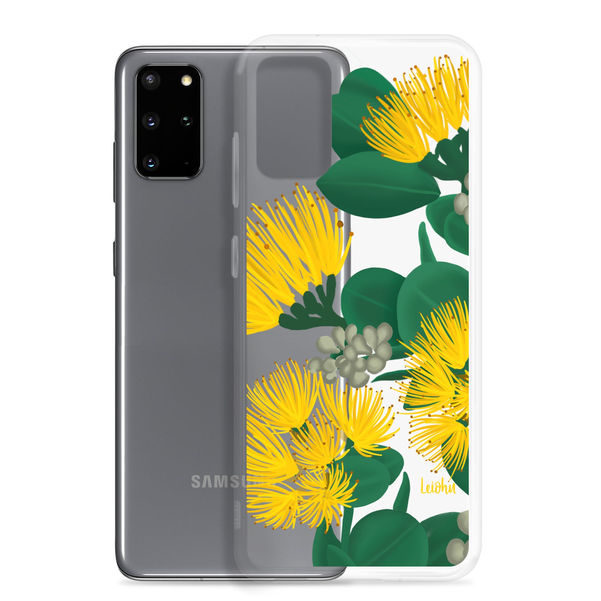 'Ōhi'a Lehua - Melemele - Clear Case for Samsung® - LEIOHU DESIGNS