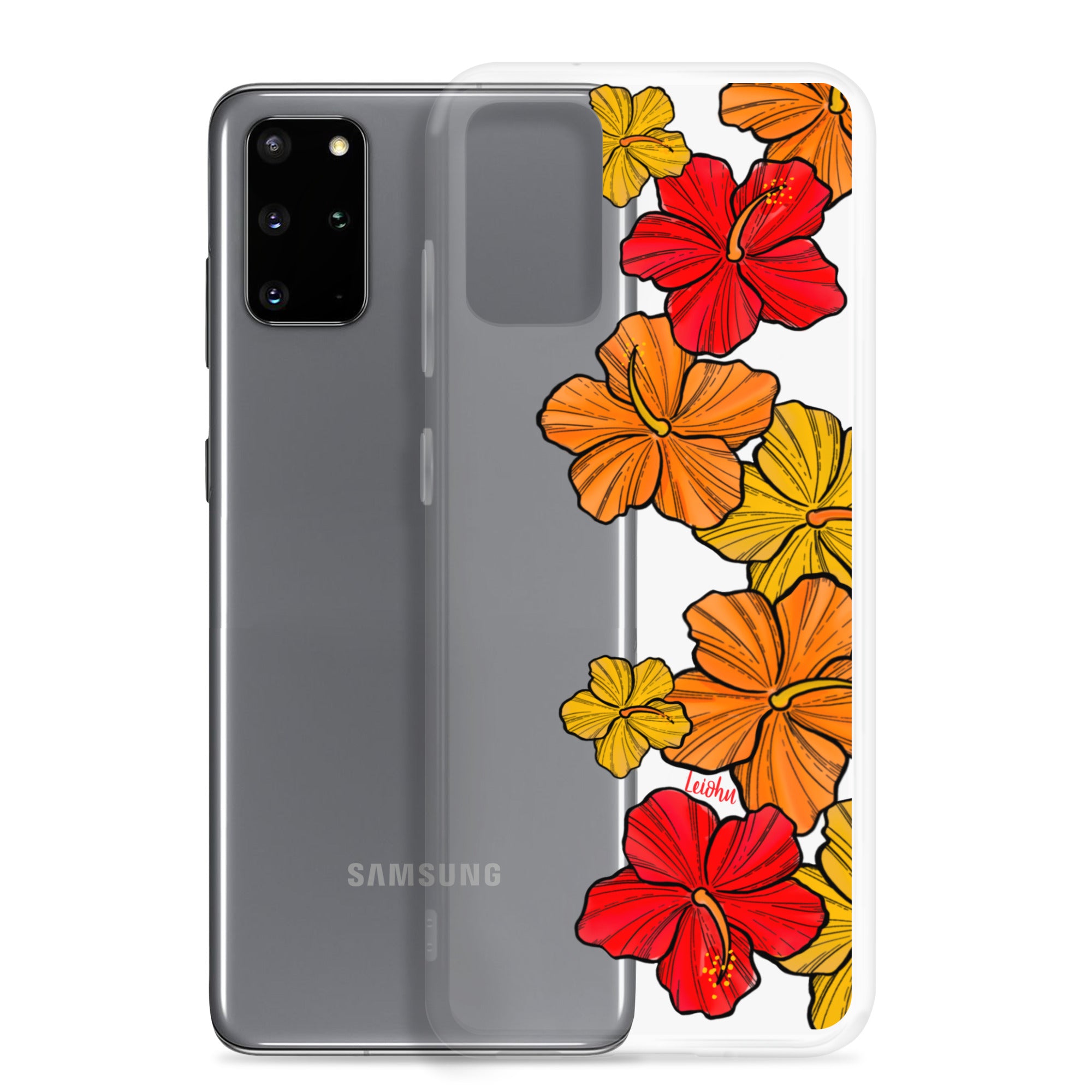 Hibiscus Retro - Clear Case for Samsung® - LEIOHU DESIGNS
