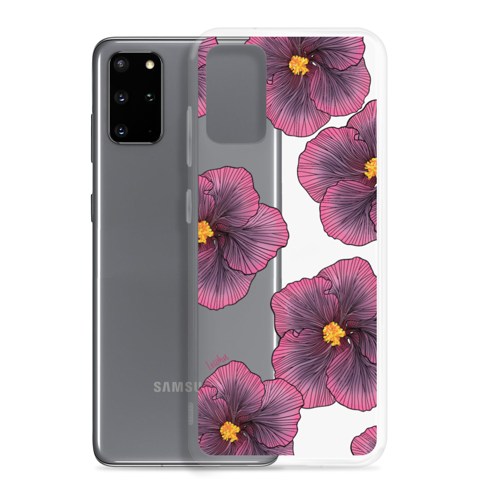 Sunset Hibiscus - Clear Case for Samsung® - LEIOHU DESIGNS
