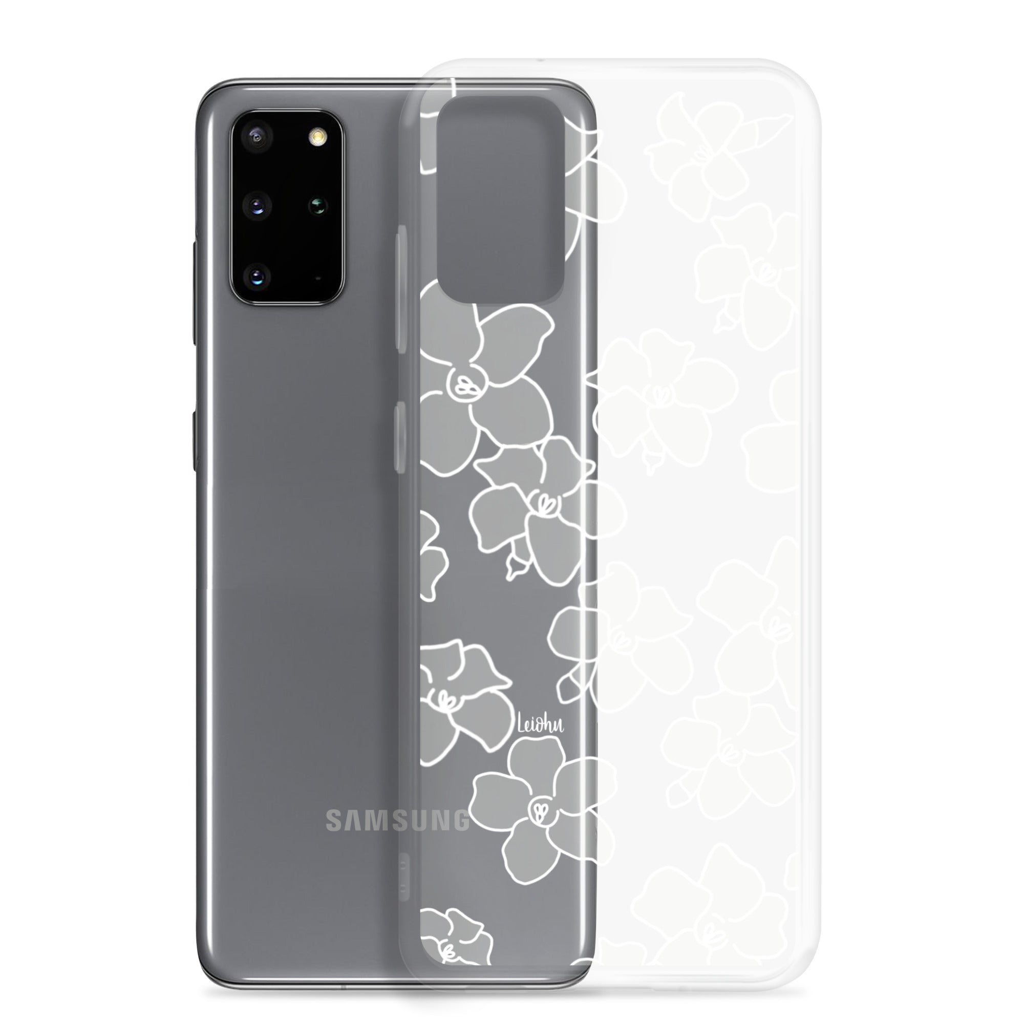 Puakenikeni - Ke'oke'o - Clear Case for Samsung® - LEIOHU DESIGNS