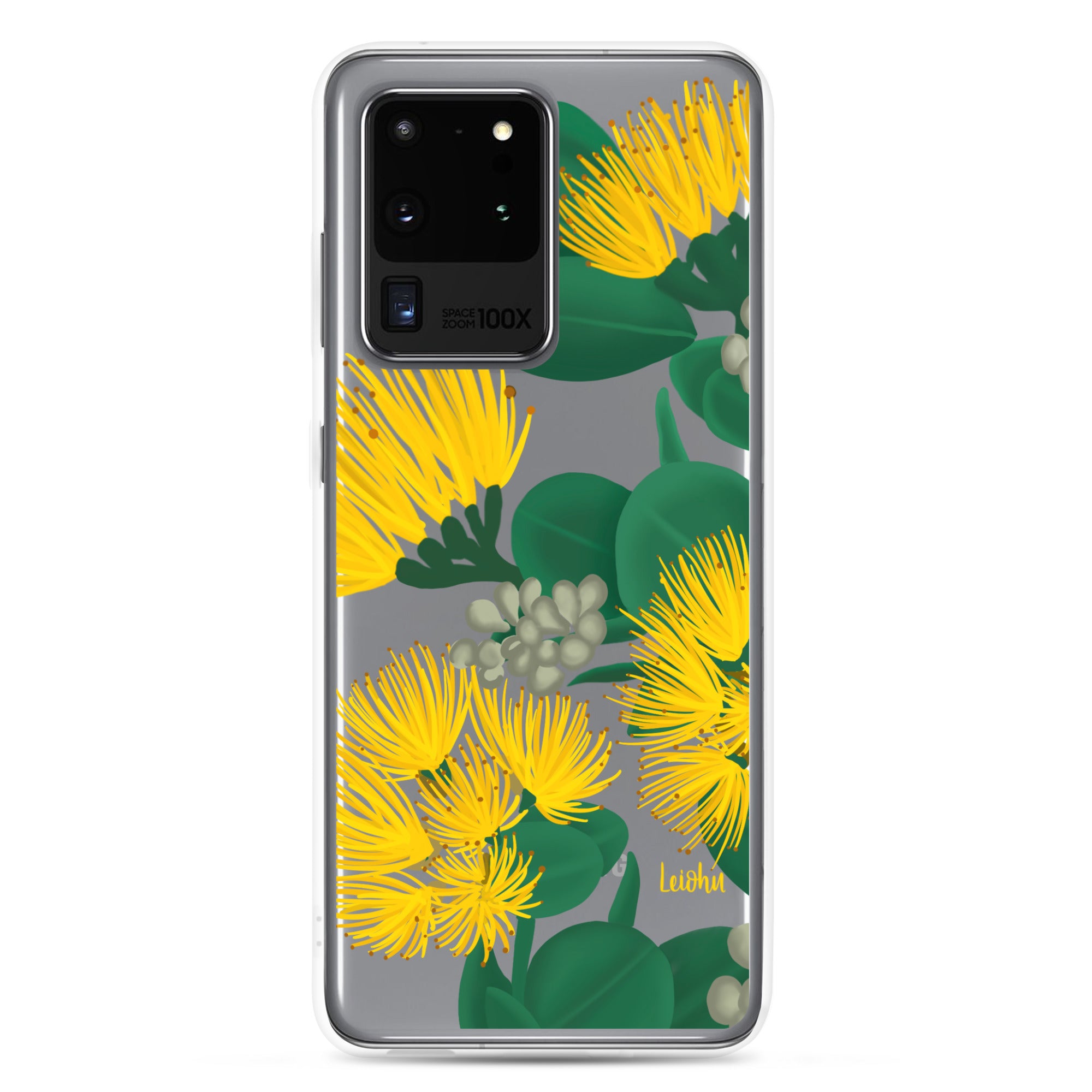 'Ōhi'a Lehua - Melemele - Clear Case for Samsung® - LEIOHU DESIGNS