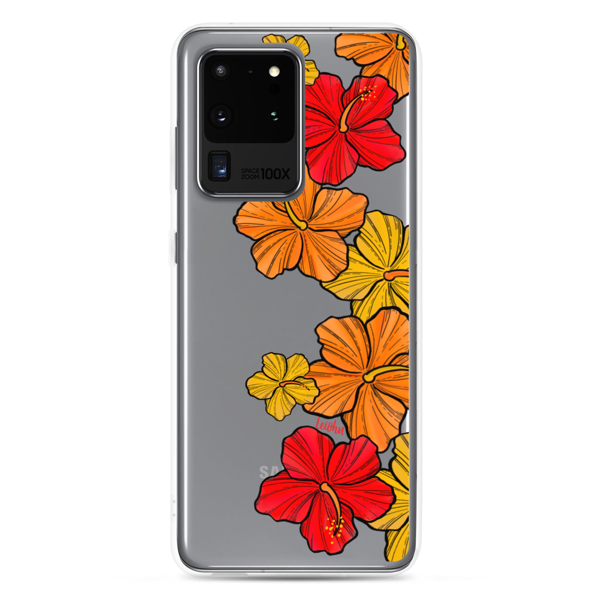Hibiscus Retro - Clear Case for Samsung® - LEIOHU DESIGNS