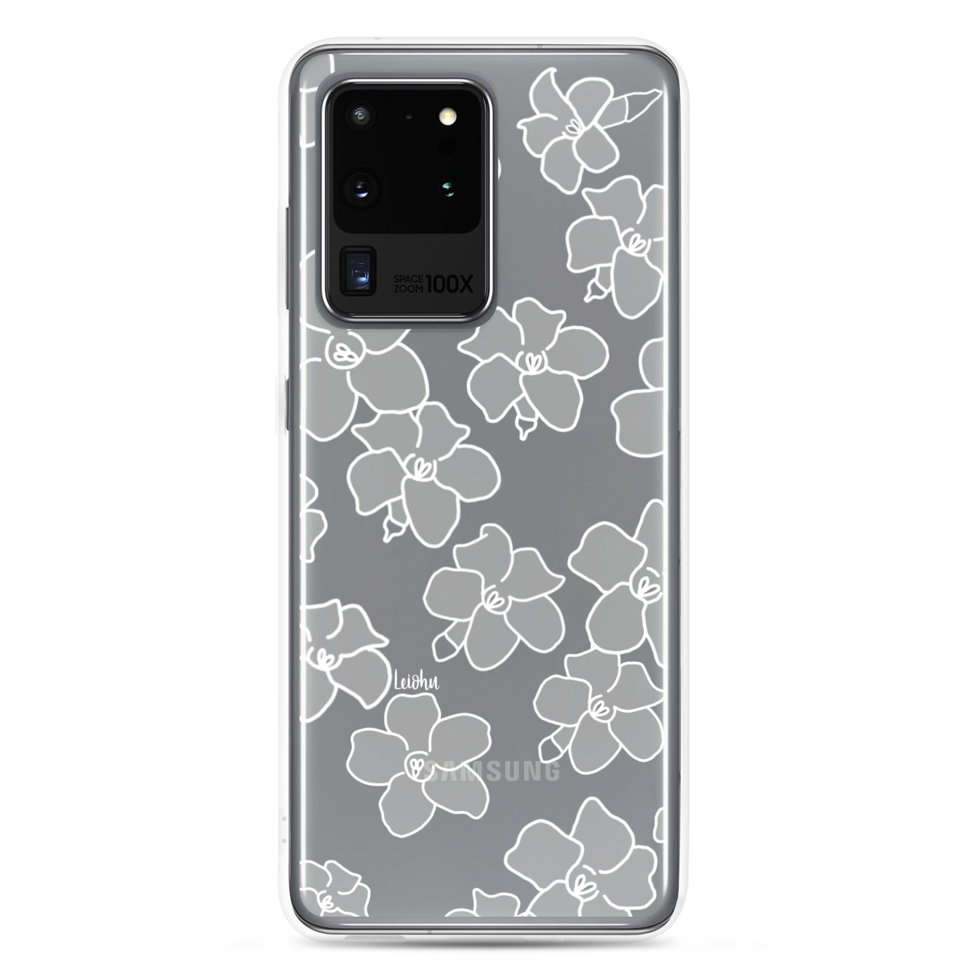 Puakenikeni - Ke'oke'o - Clear Case for Samsung® - LEIOHU DESIGNS