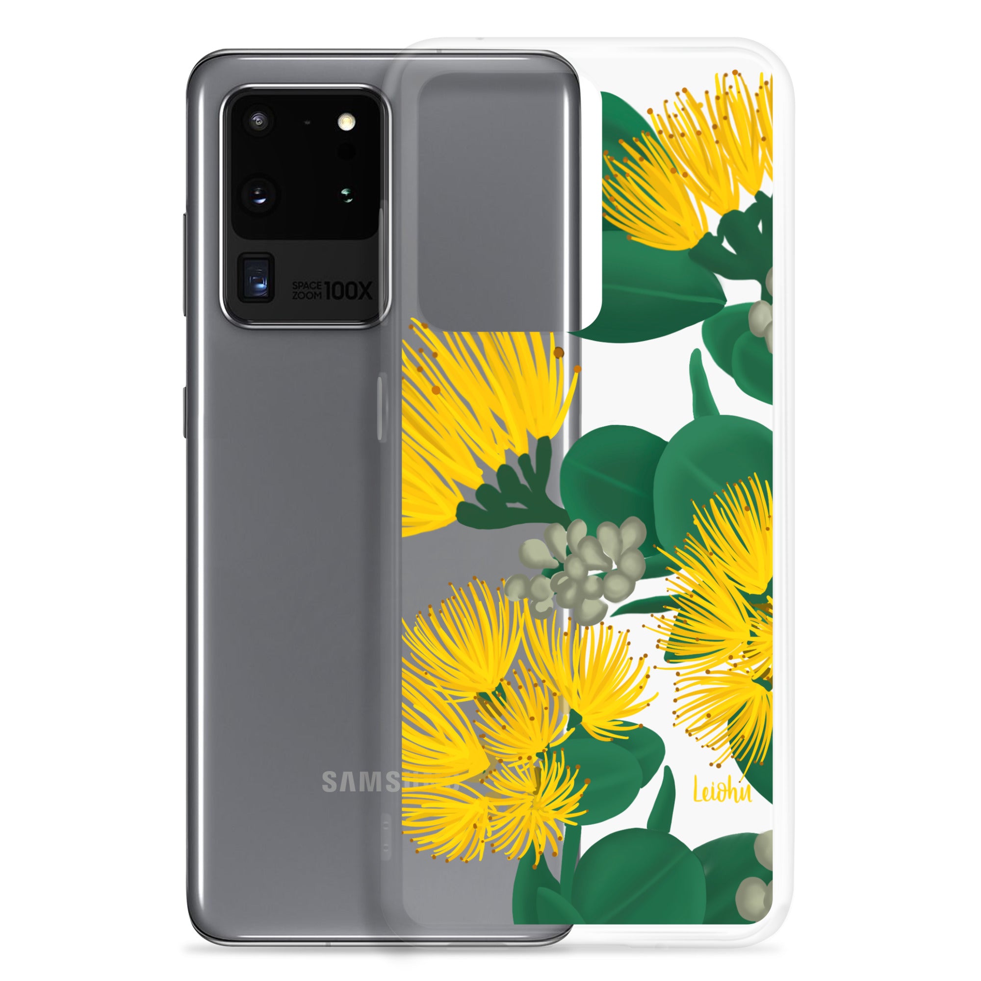 'Ōhi'a Lehua - Melemele - Clear Case for Samsung® - LEIOHU DESIGNS