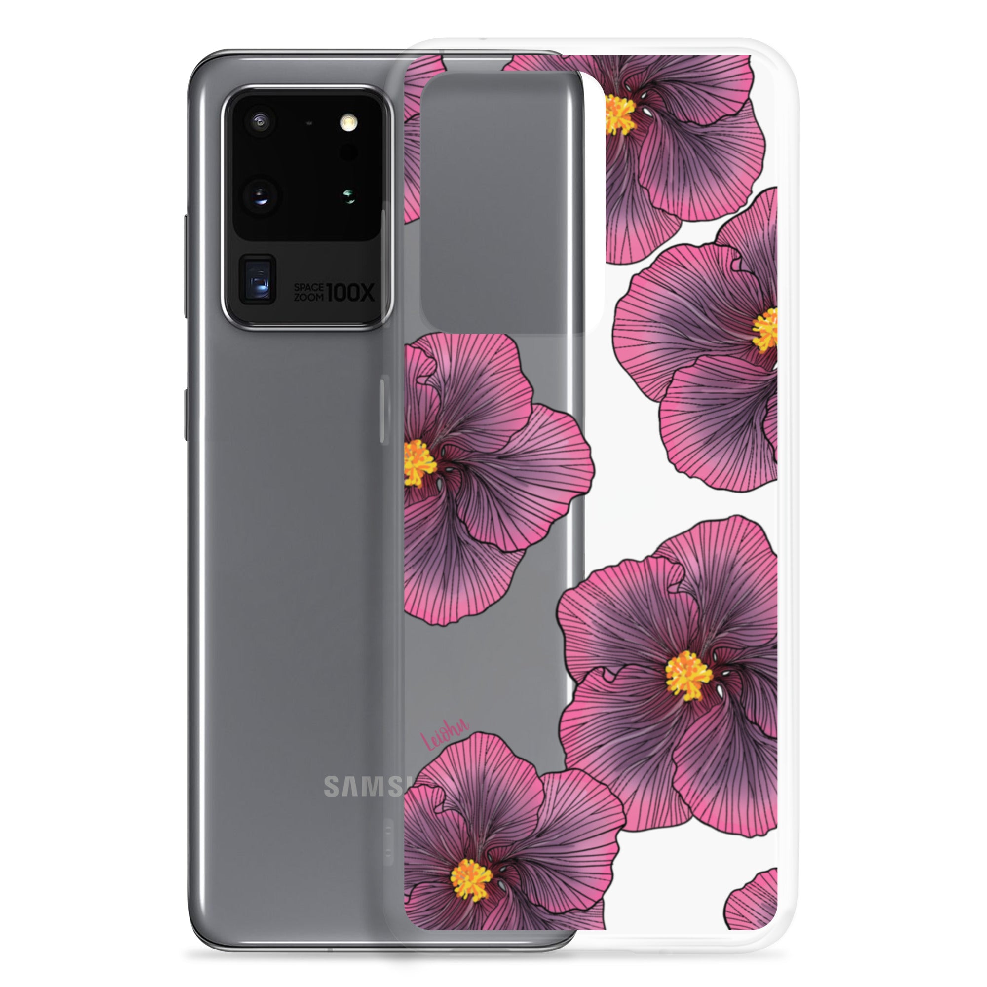 Sunset Hibiscus - Clear Case for Samsung® - LEIOHU DESIGNS