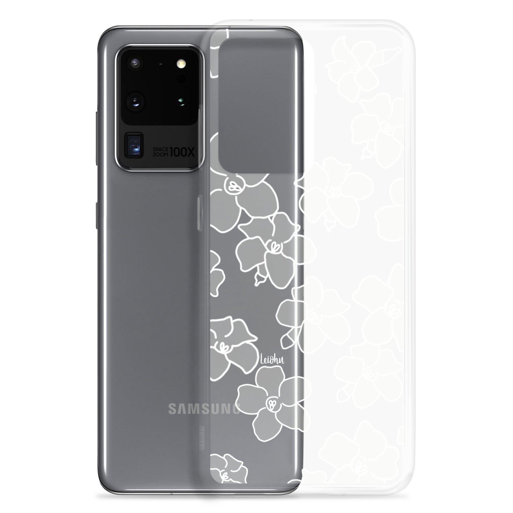 Puakenikeni - Ke'oke'o - Clear Case for Samsung® - LEIOHU DESIGNS
