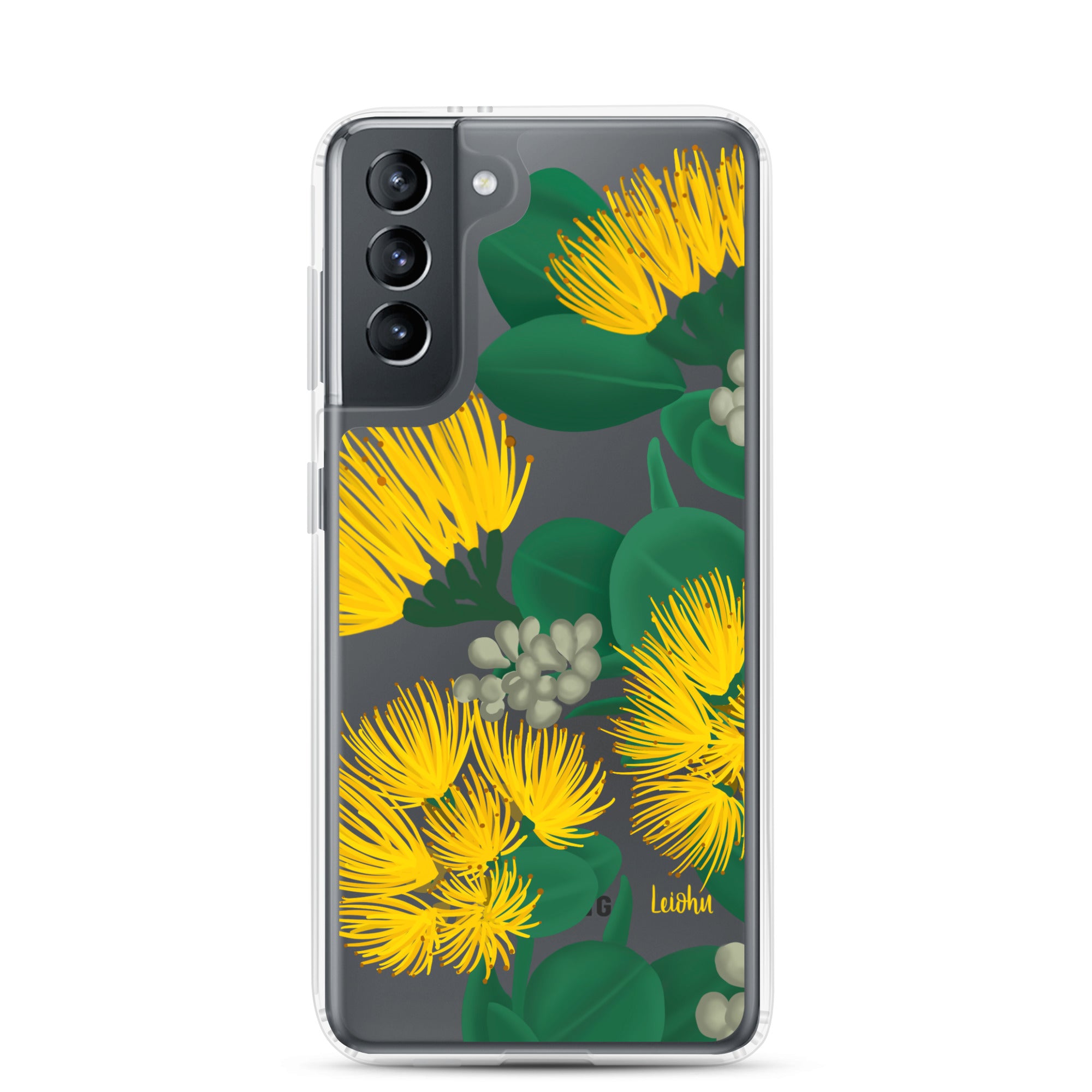 'Ōhi'a Lehua - Melemele - Clear Case for Samsung® - LEIOHU DESIGNS