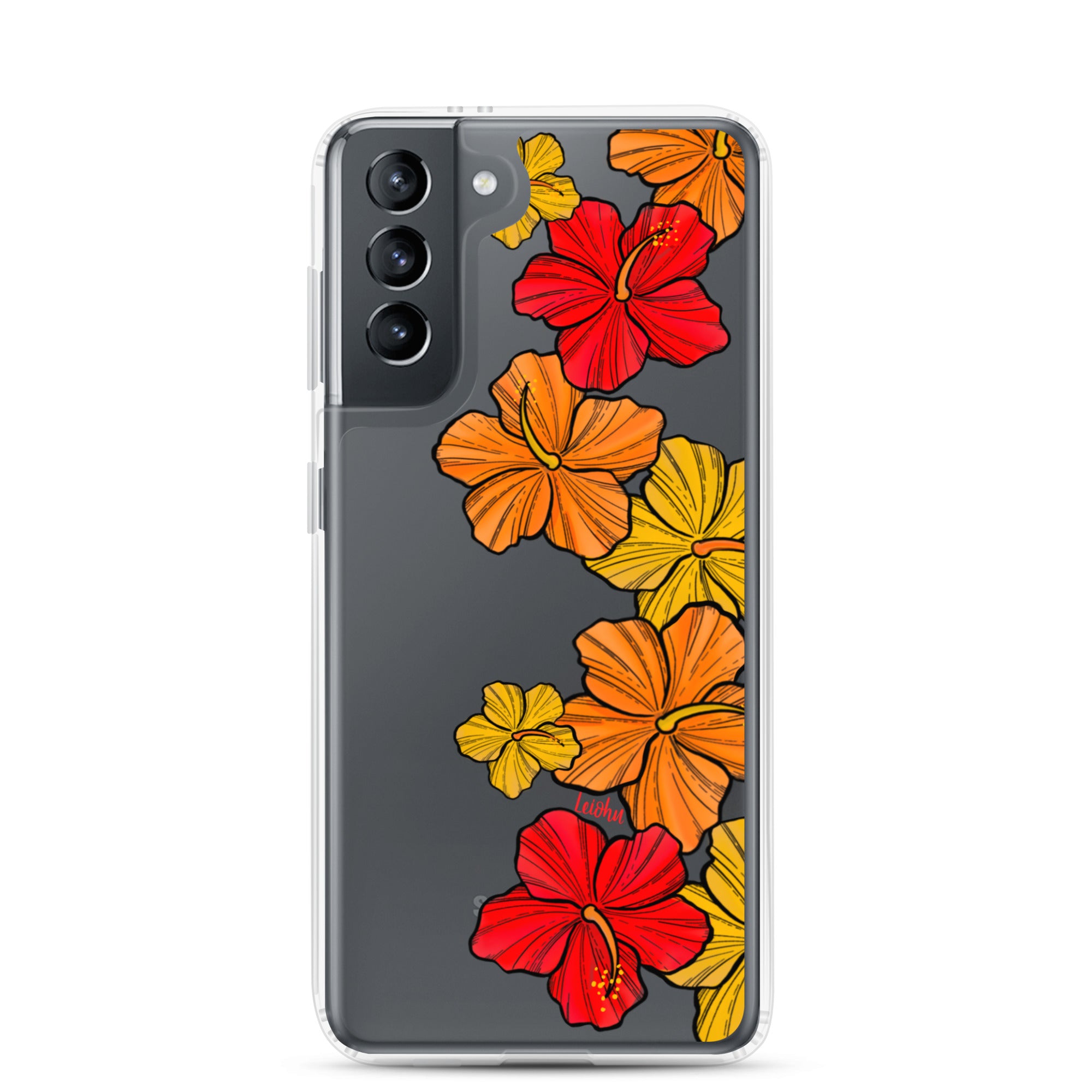 Hibiscus Retro - Clear Case for Samsung® - LEIOHU DESIGNS