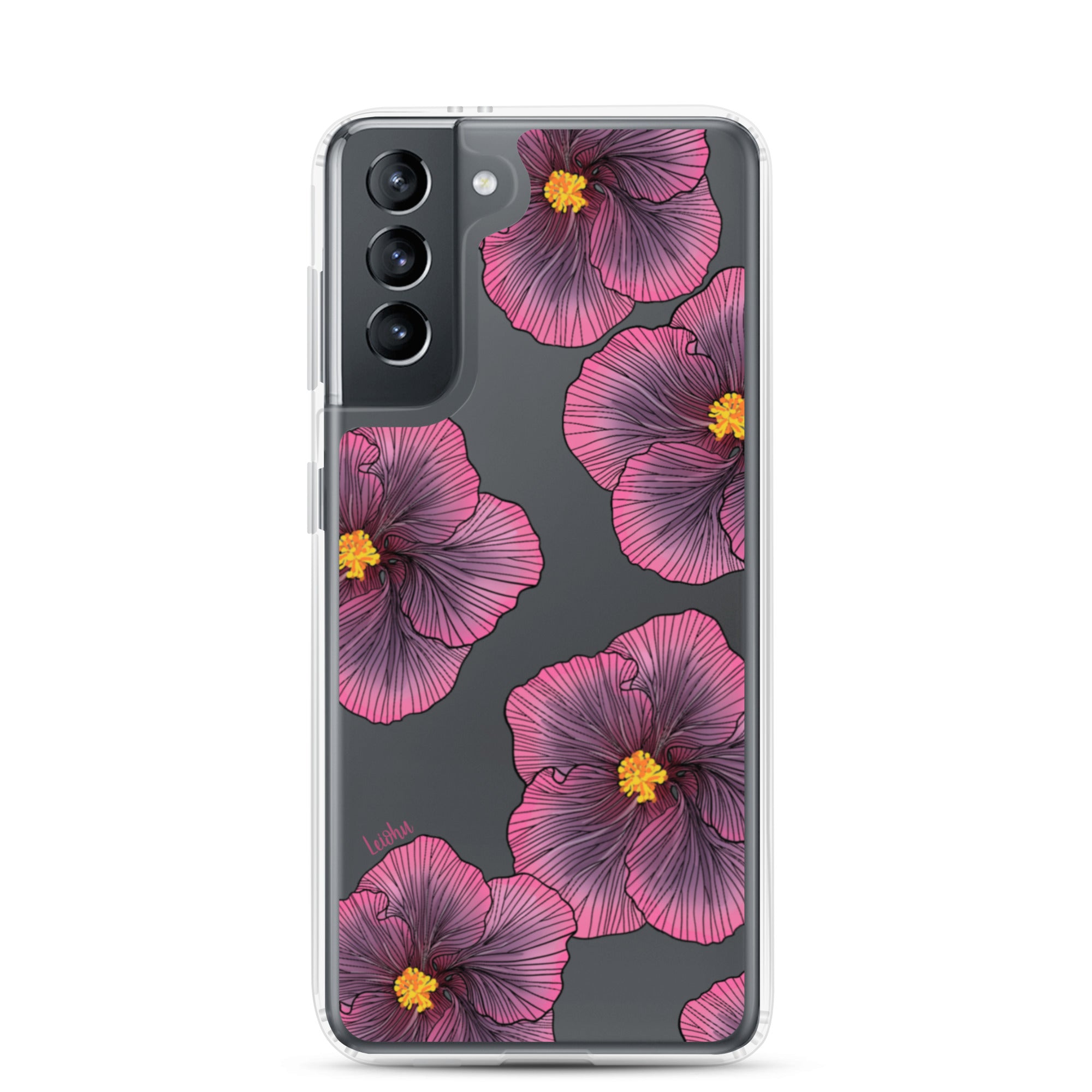 Sunset Hibiscus - Clear Case for Samsung® - LEIOHU DESIGNS