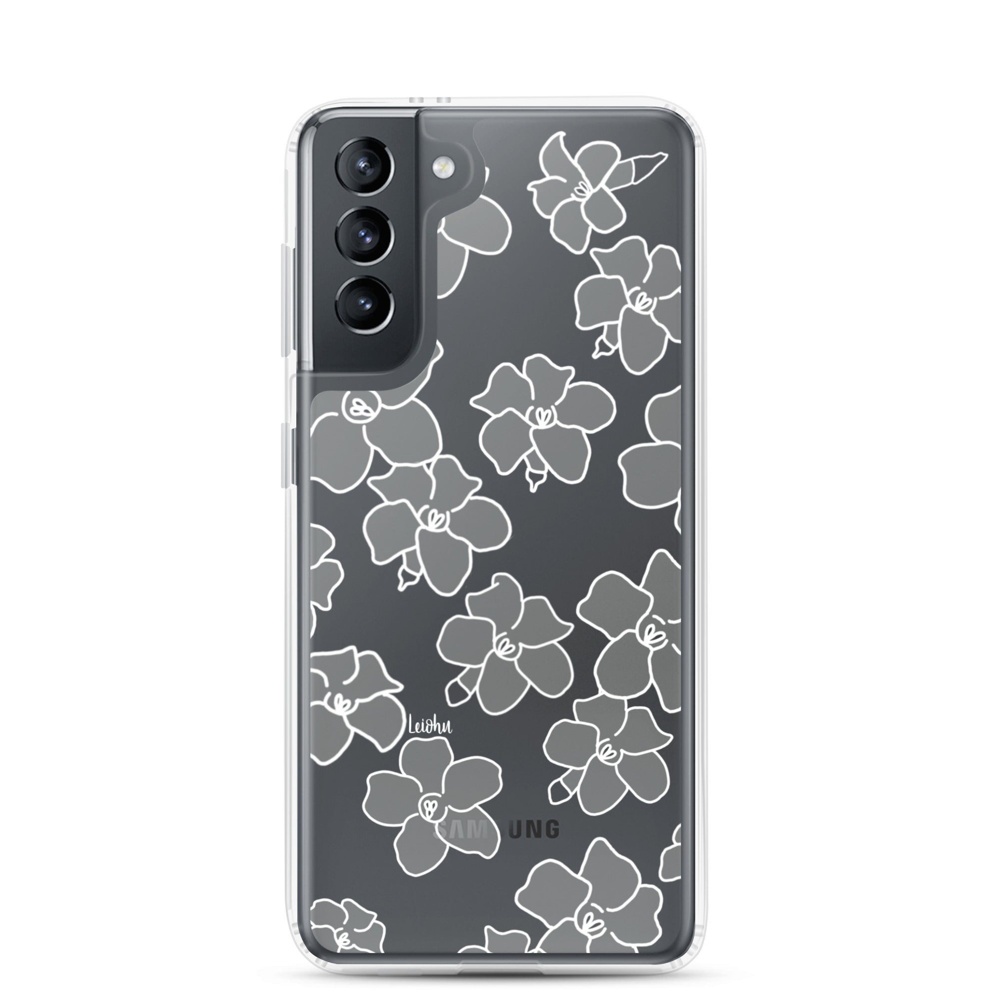 Puakenikeni - Ke'oke'o - Clear Case for Samsung® - LEIOHU DESIGNS