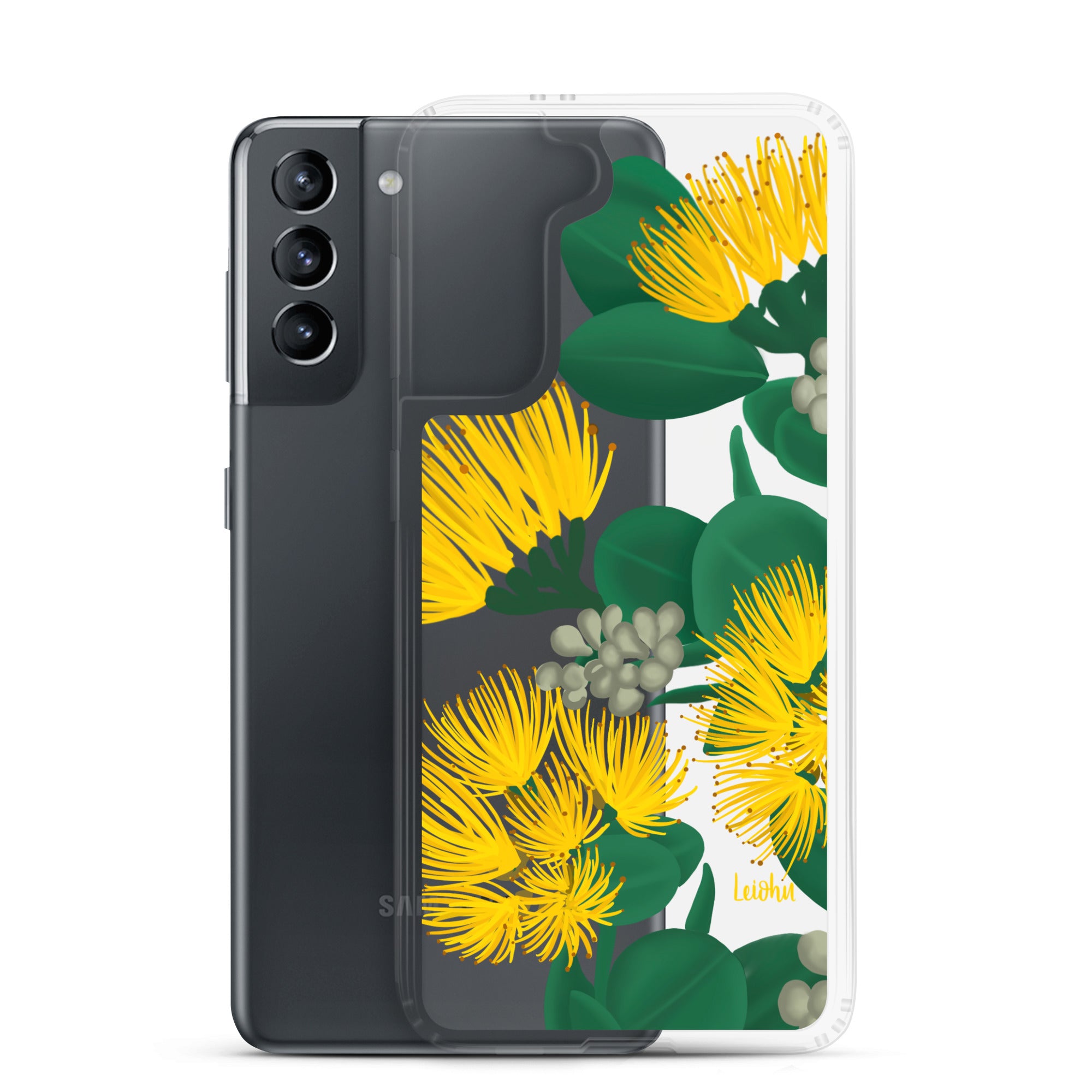 'Ōhi'a Lehua - Melemele - Clear Case for Samsung® - LEIOHU DESIGNS