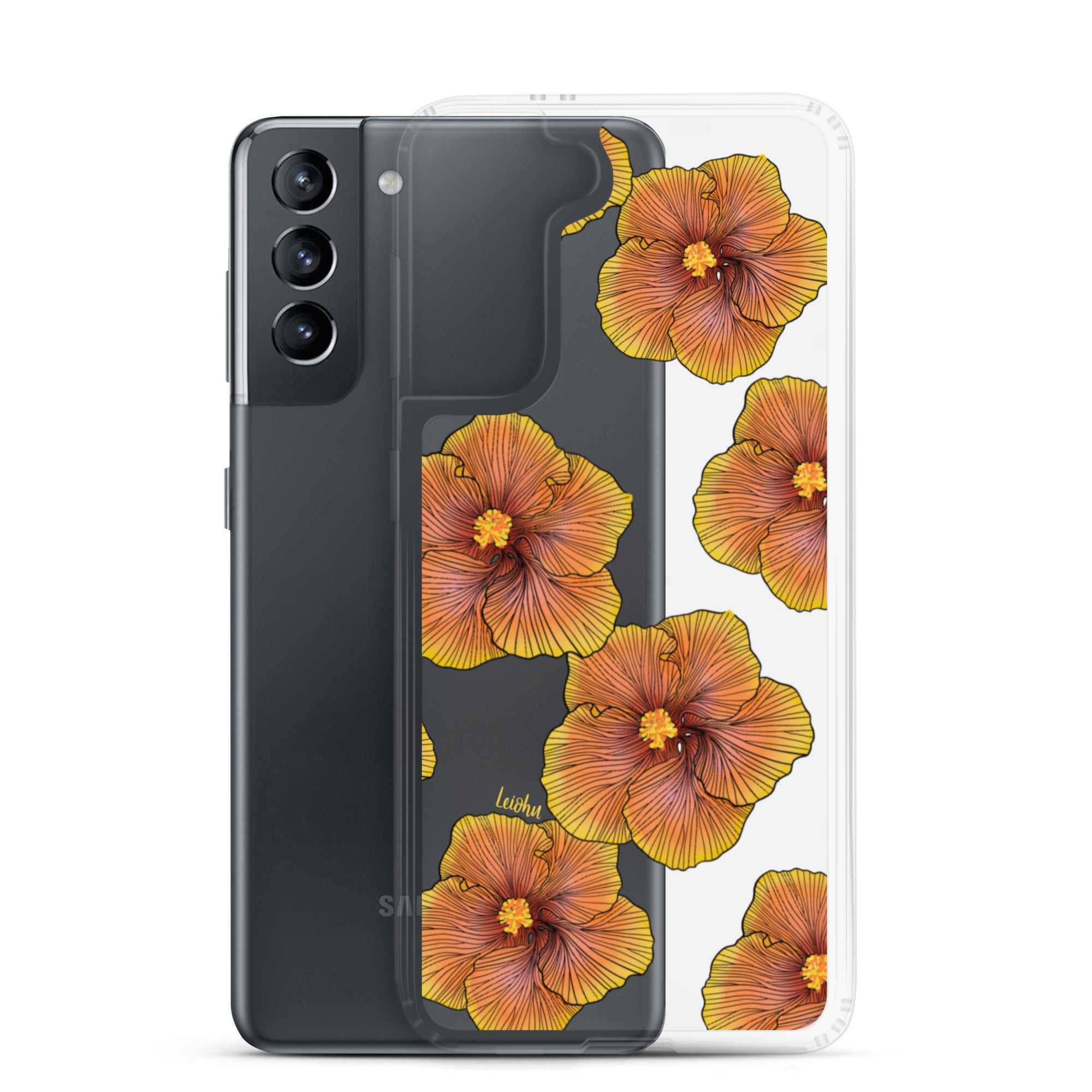 Sunrise Hibiscus - Clear Case for Samsung® - LEIOHU DESIGNS