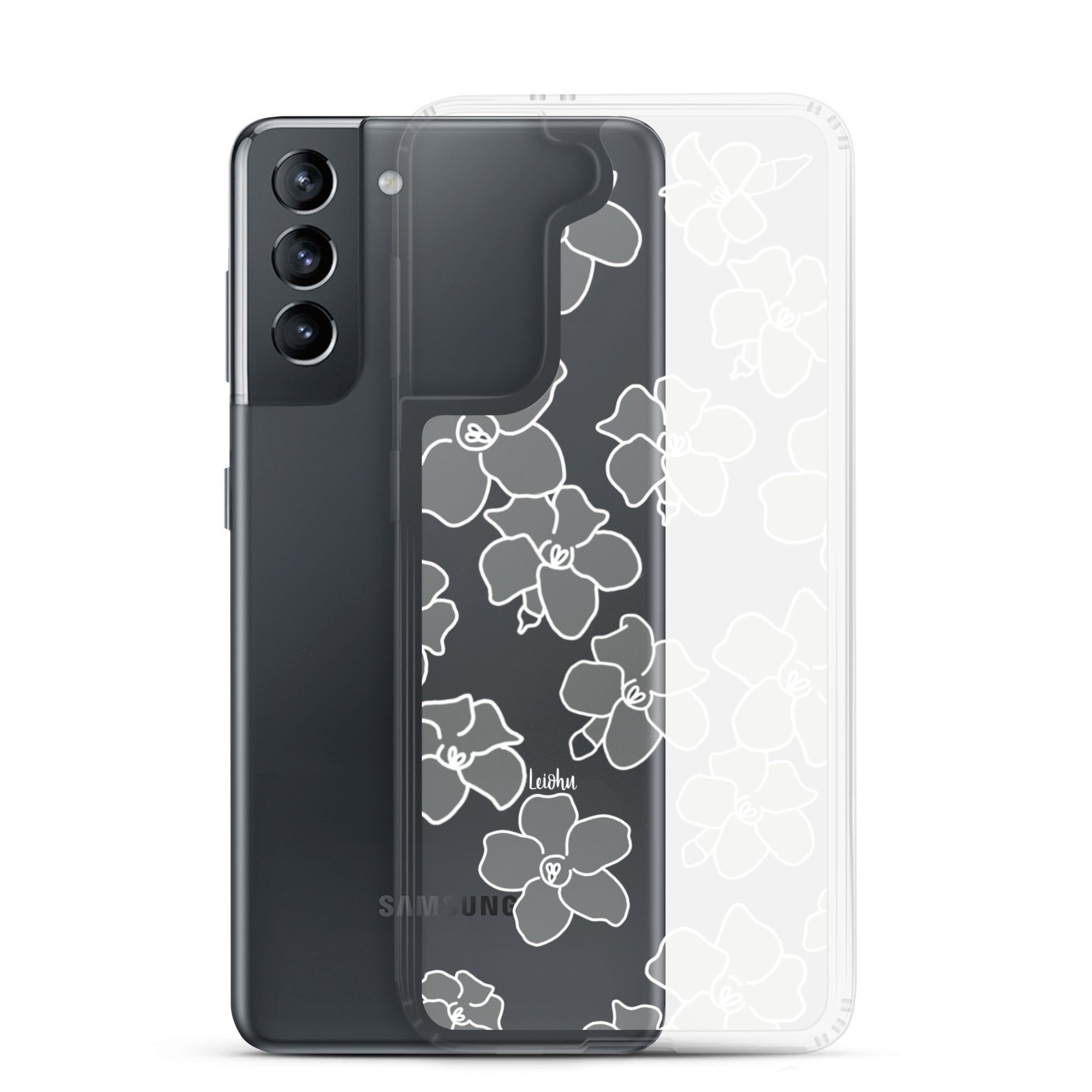 Puakenikeni - Ke'oke'o - Clear Case for Samsung® - LEIOHU DESIGNS