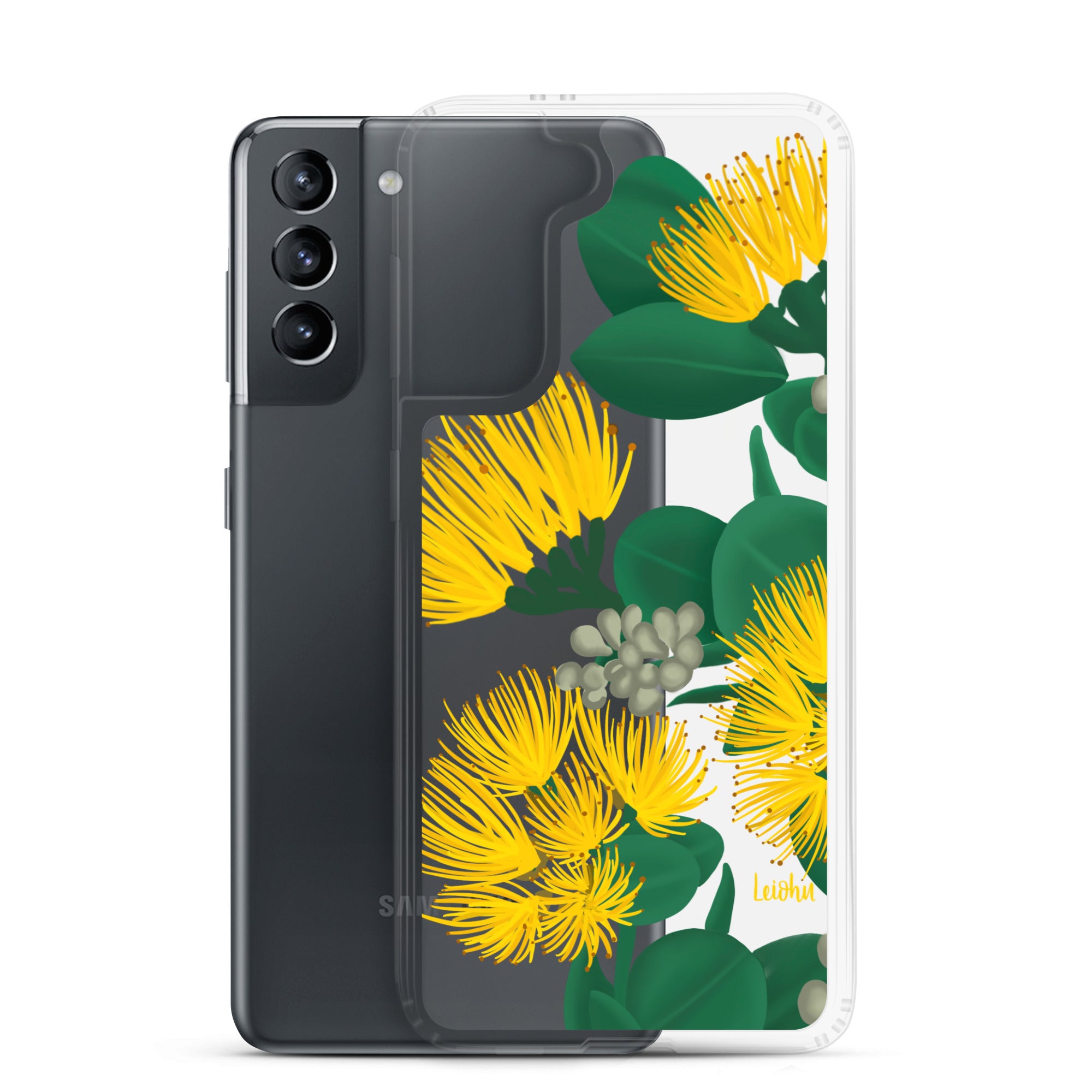 Ōhi'a Lehua - Melemele - Clear Case for Samsung® - LEIOHU DESIGNS