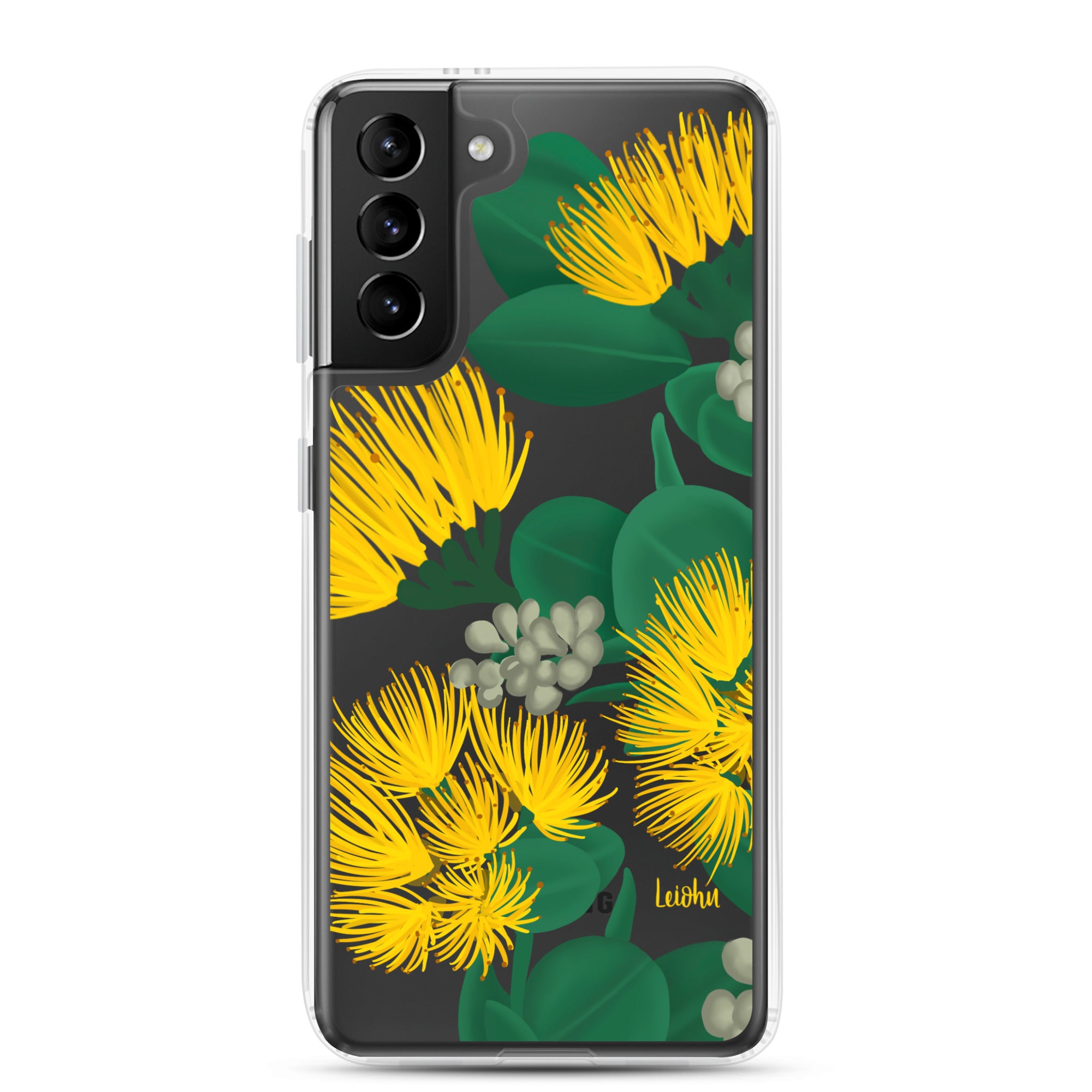 'Ōhi'a Lehua - Melemele - Clear Case for Samsung® - LEIOHU DESIGNS