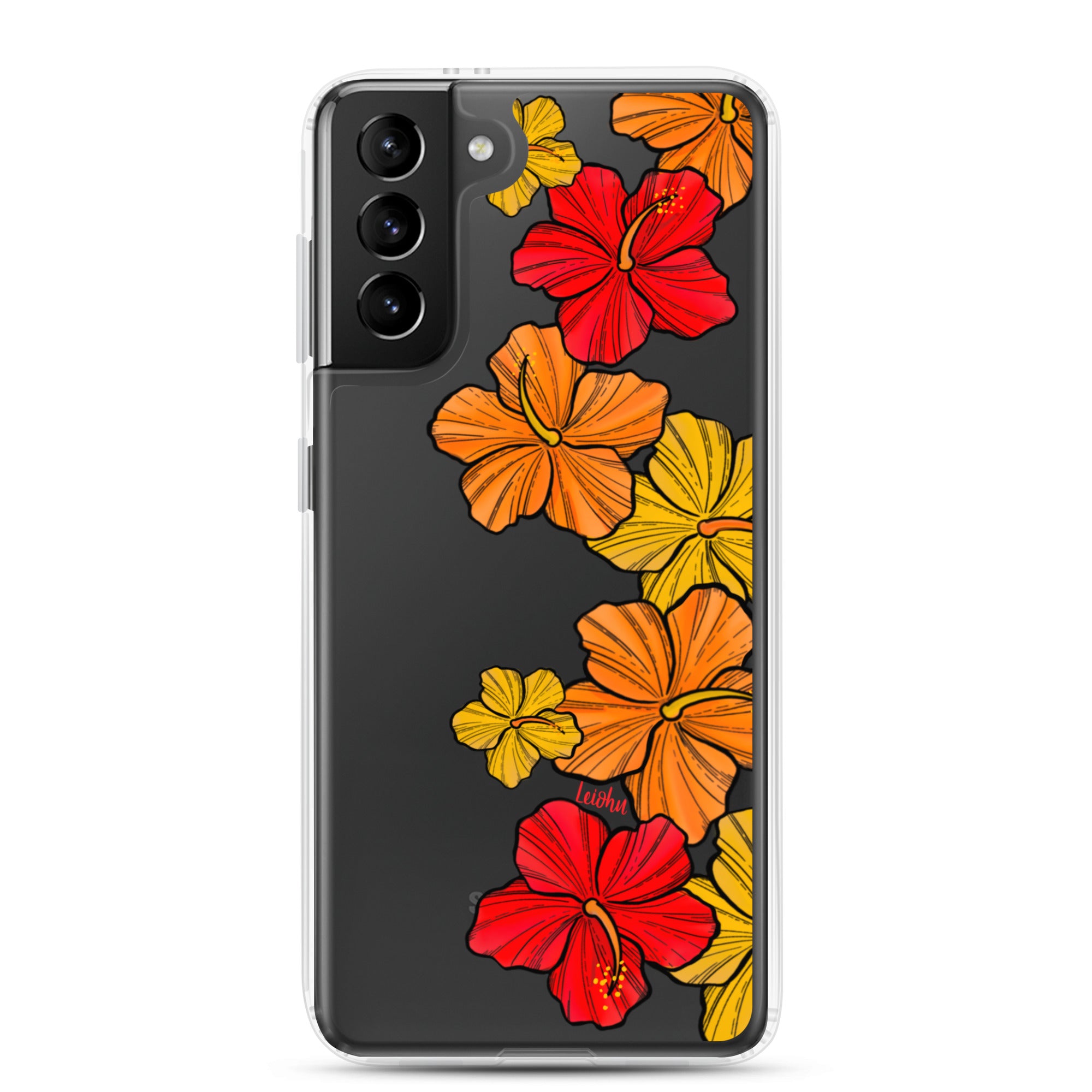 Hibiscus Retro - Clear Case for Samsung® - LEIOHU DESIGNS