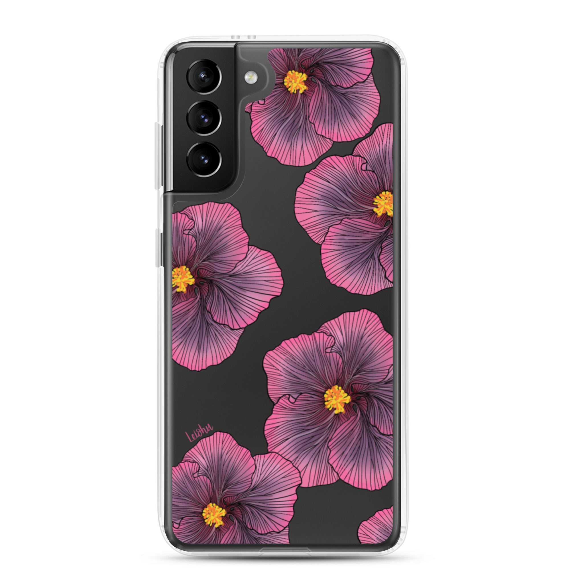 Sunset Hibiscus - Clear Case for Samsung® - LEIOHU DESIGNS
