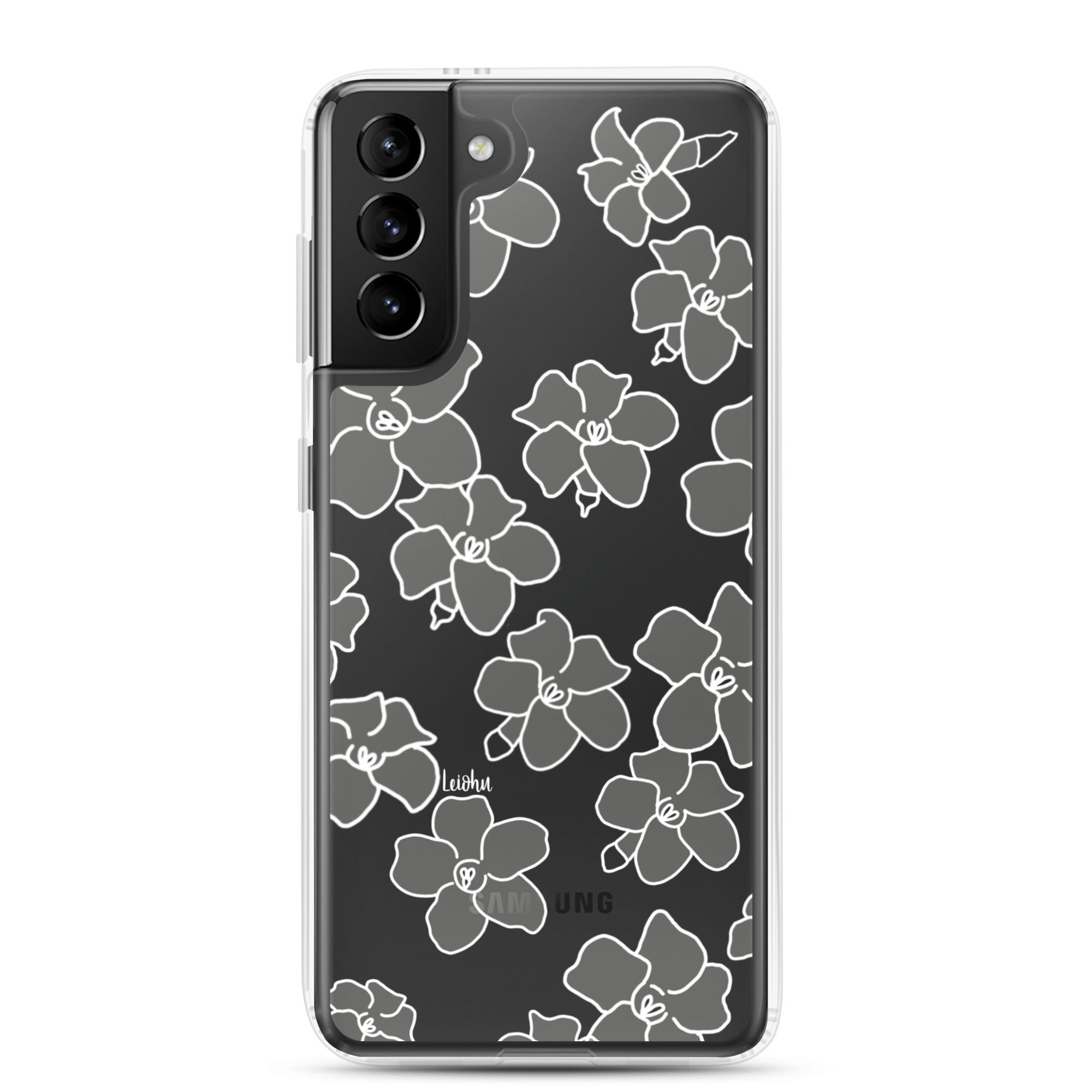 Puakenikeni - Ke'oke'o - Clear Case for Samsung® - LEIOHU DESIGNS