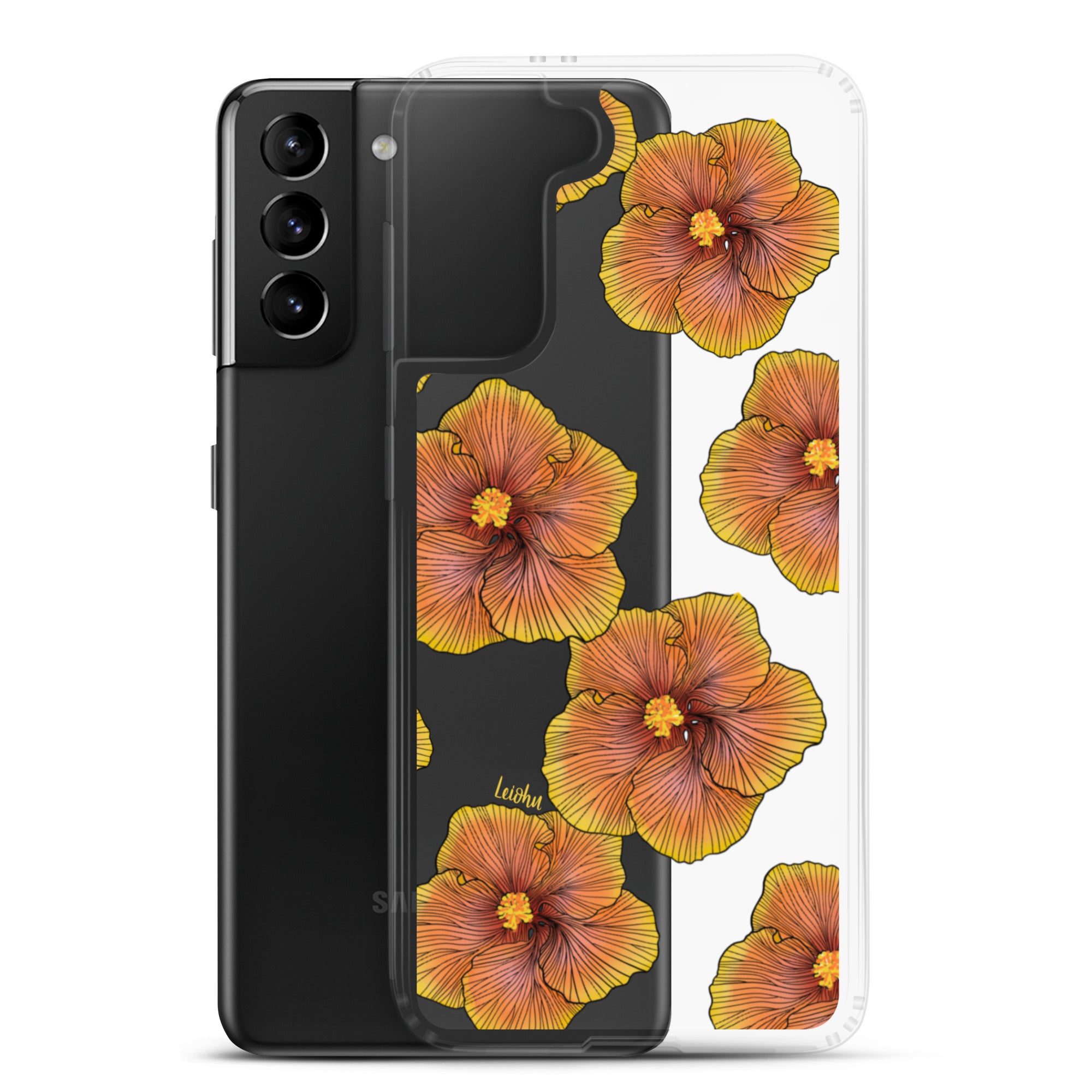 Sunrise Hibiscus - Clear Case for Samsung® - LEIOHU DESIGNS