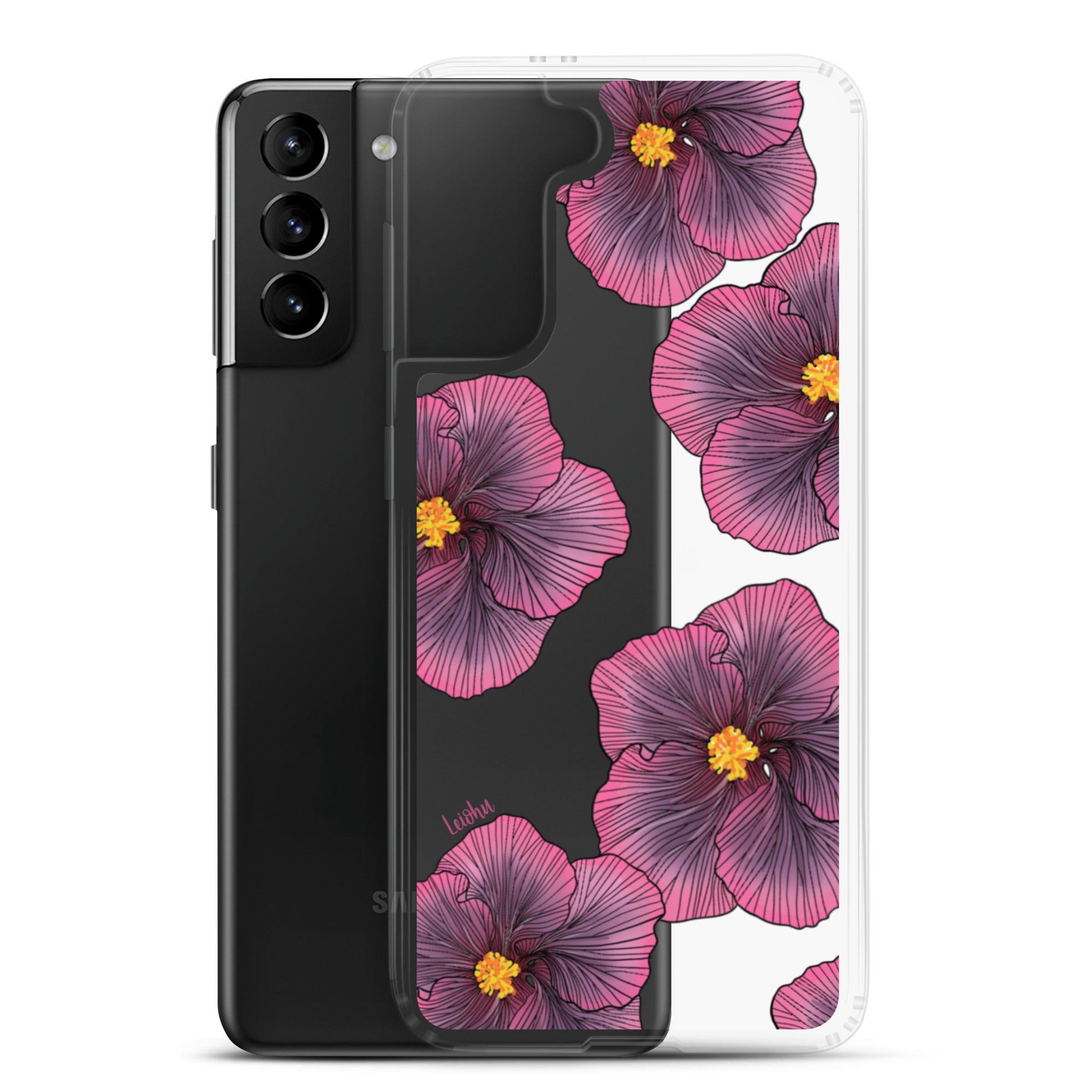 Sunset Hibiscus - Clear Case for Samsung® - LEIOHU DESIGNS