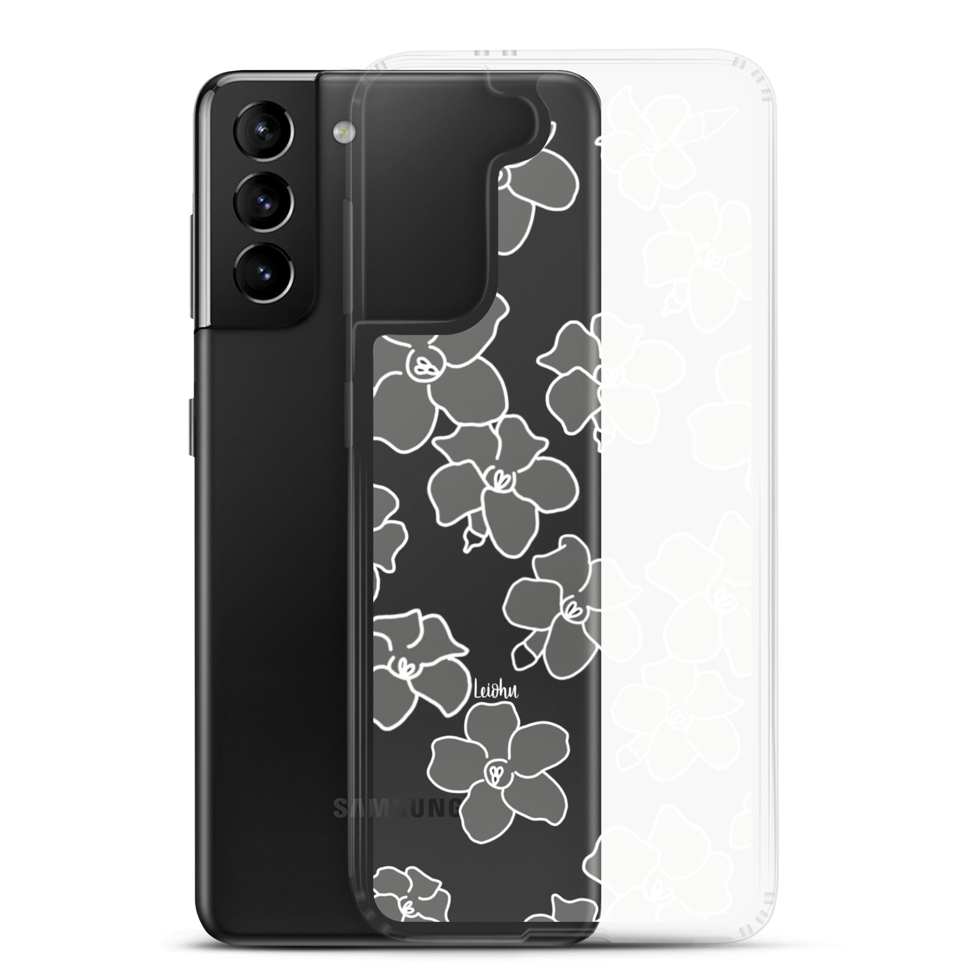 Puakenikeni - Ke'oke'o - Clear Case for Samsung® - LEIOHU DESIGNS