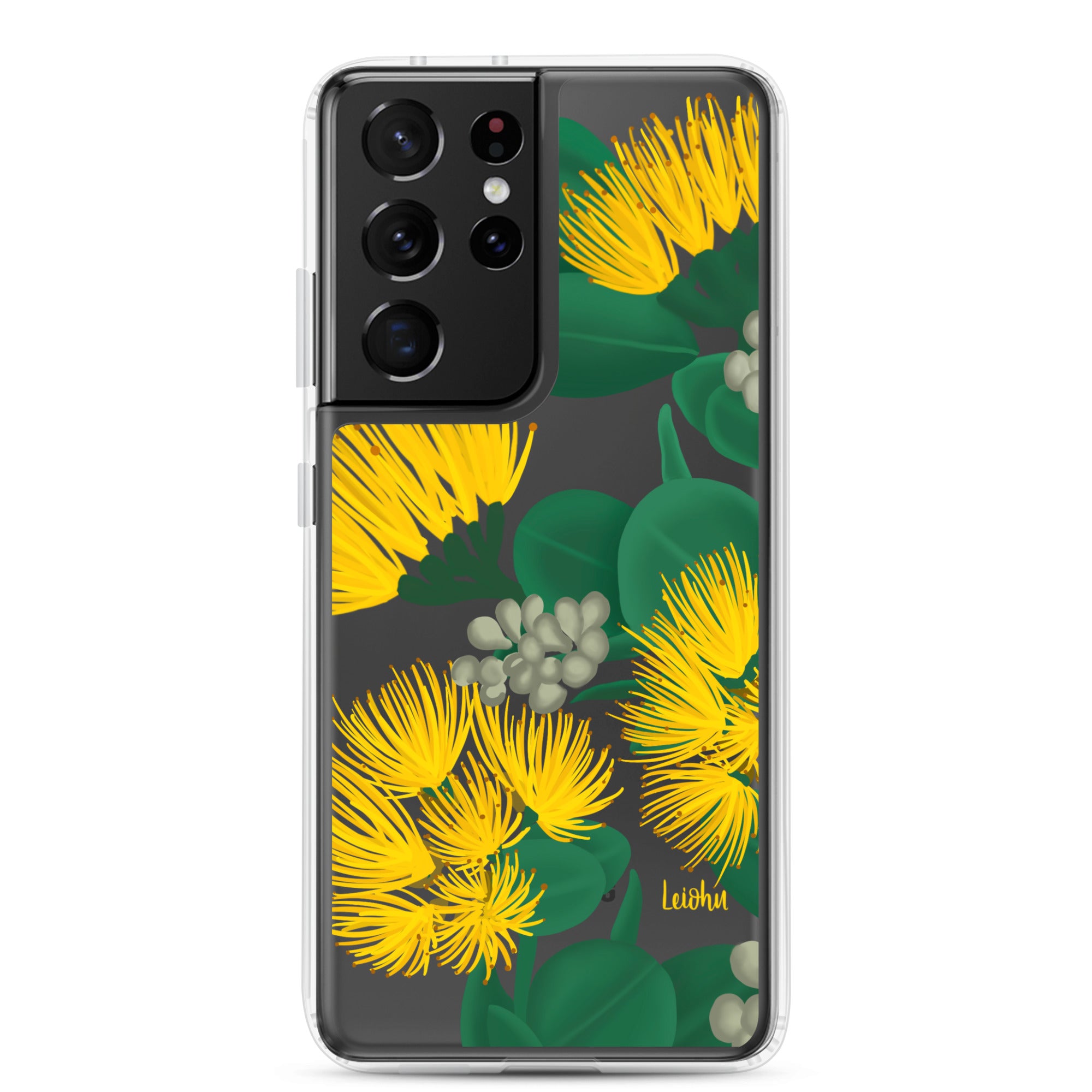 'Ōhi'a Lehua - Melemele - Clear Case for Samsung® - LEIOHU DESIGNS