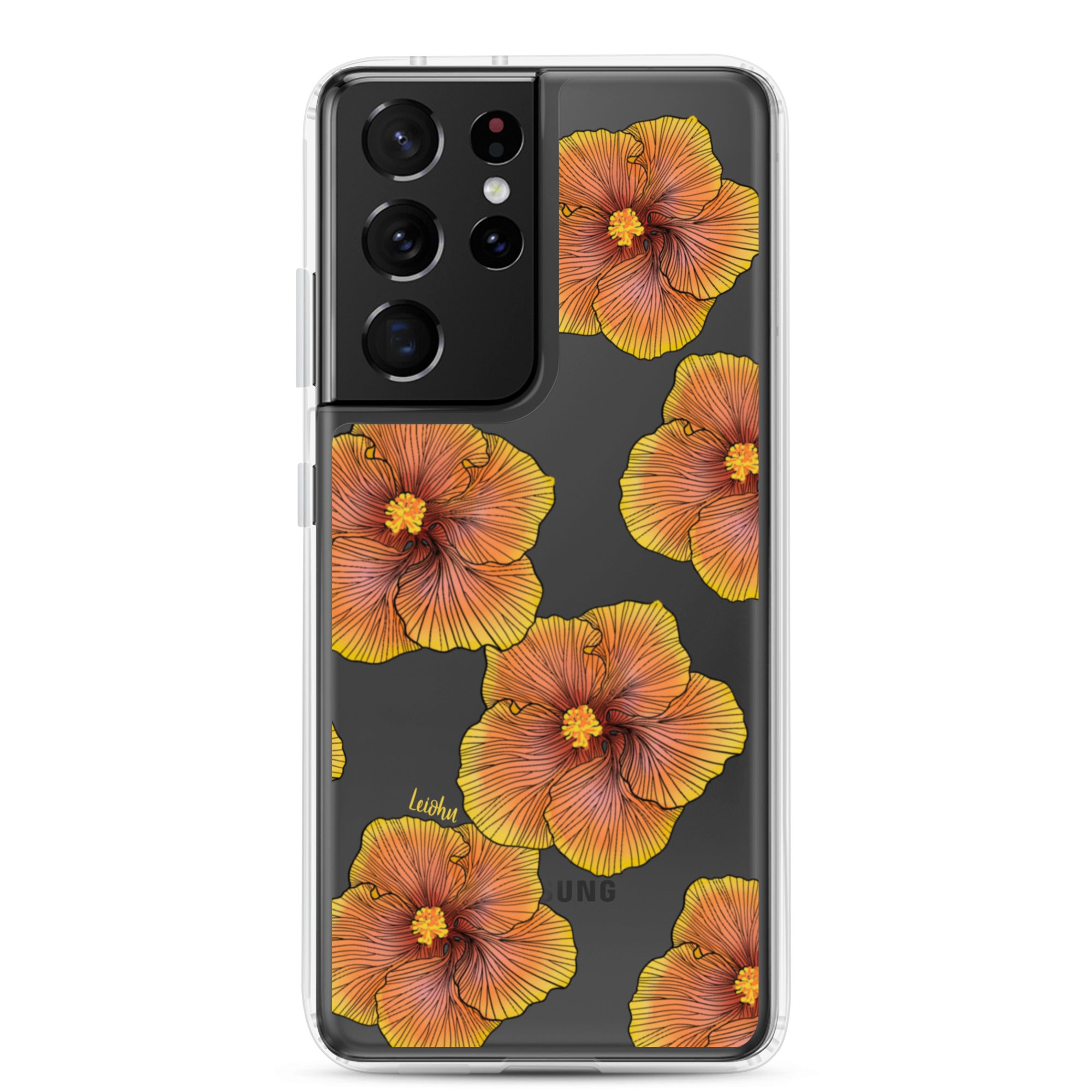 Sunrise Hibiscus - Clear Case for Samsung® - LEIOHU DESIGNS