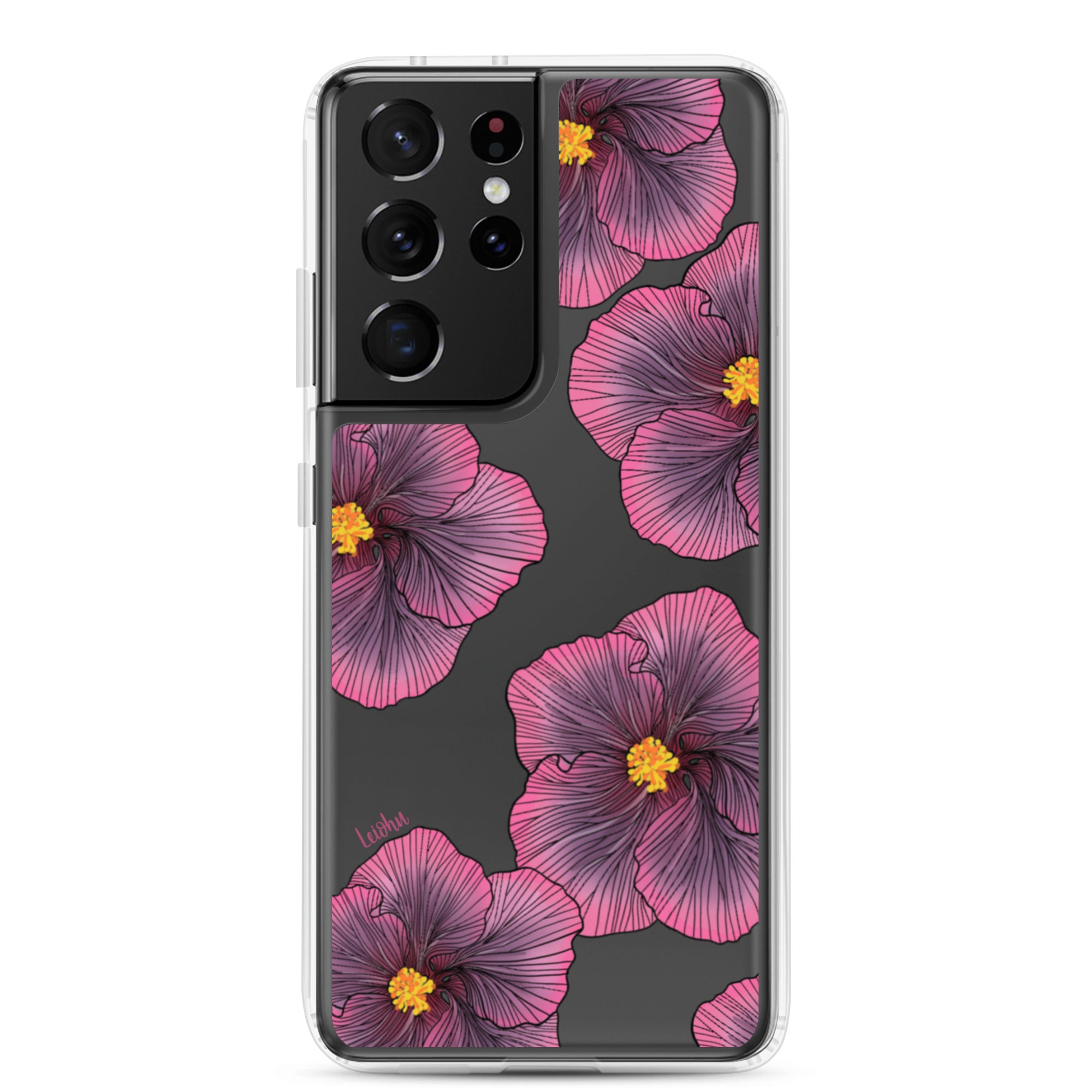 Sunset Hibiscus - Clear Case for Samsung® - LEIOHU DESIGNS