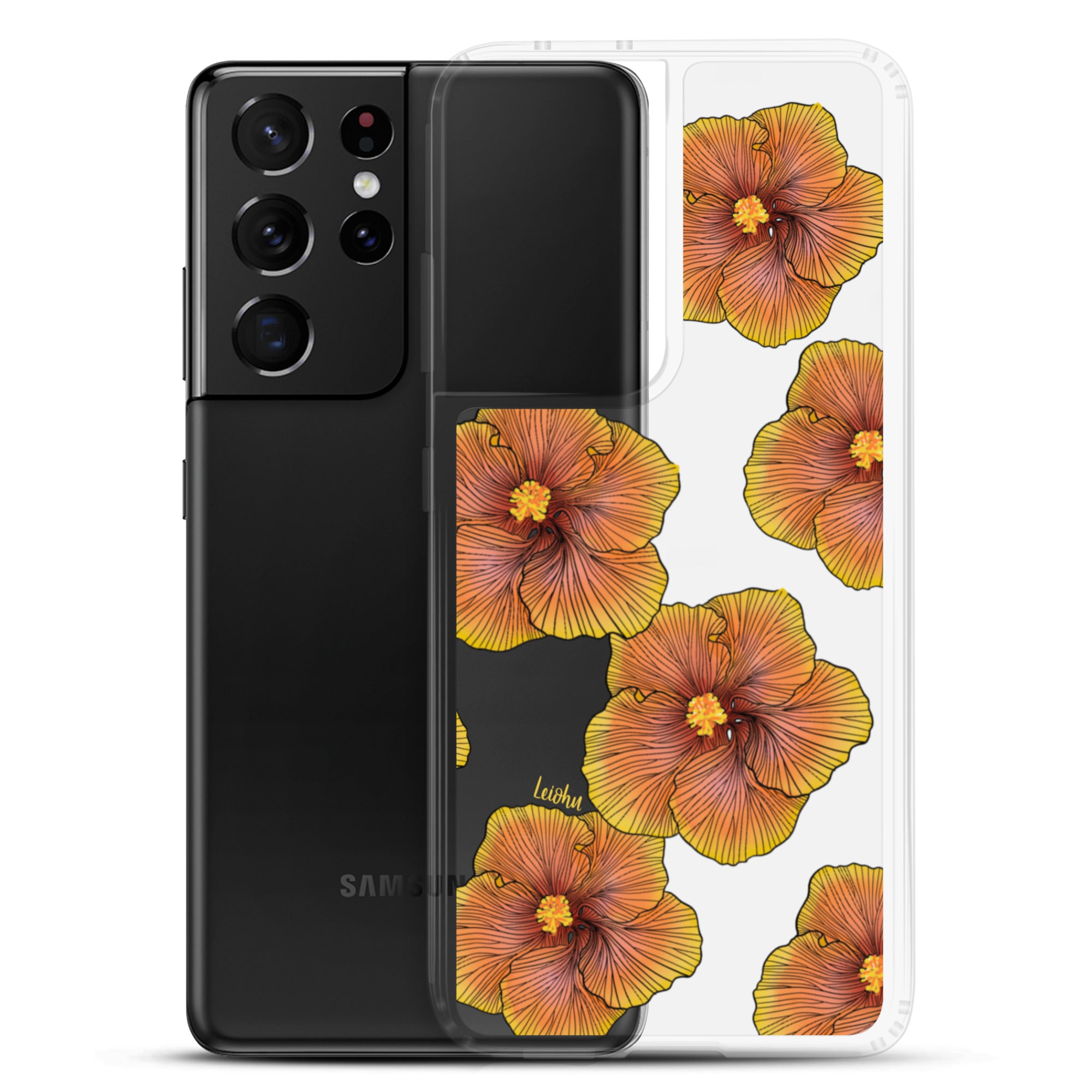 Sunrise Hibiscus - Clear Case for Samsung® - LEIOHU DESIGNS