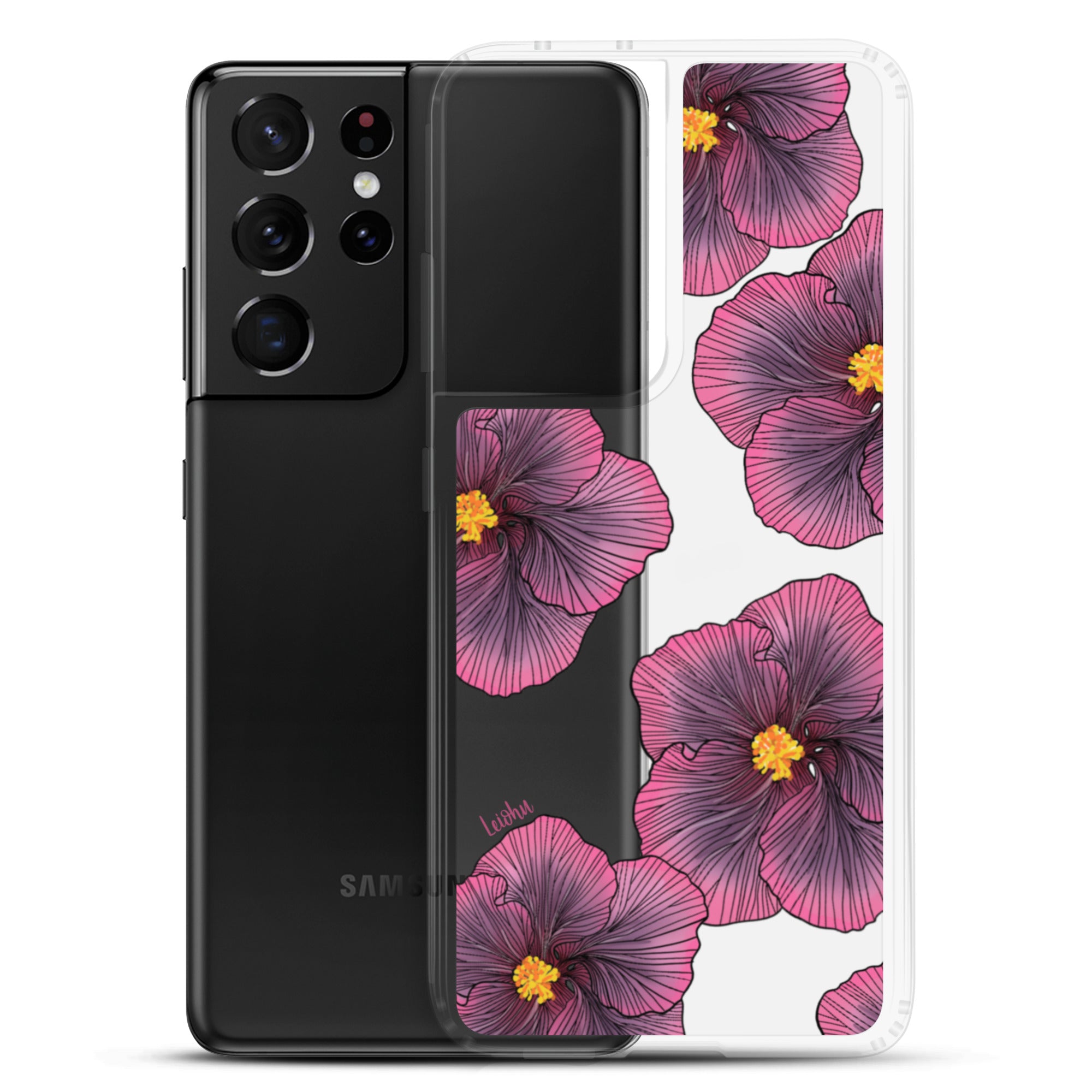 Sunset Hibiscus - Clear Case for Samsung® - LEIOHU DESIGNS