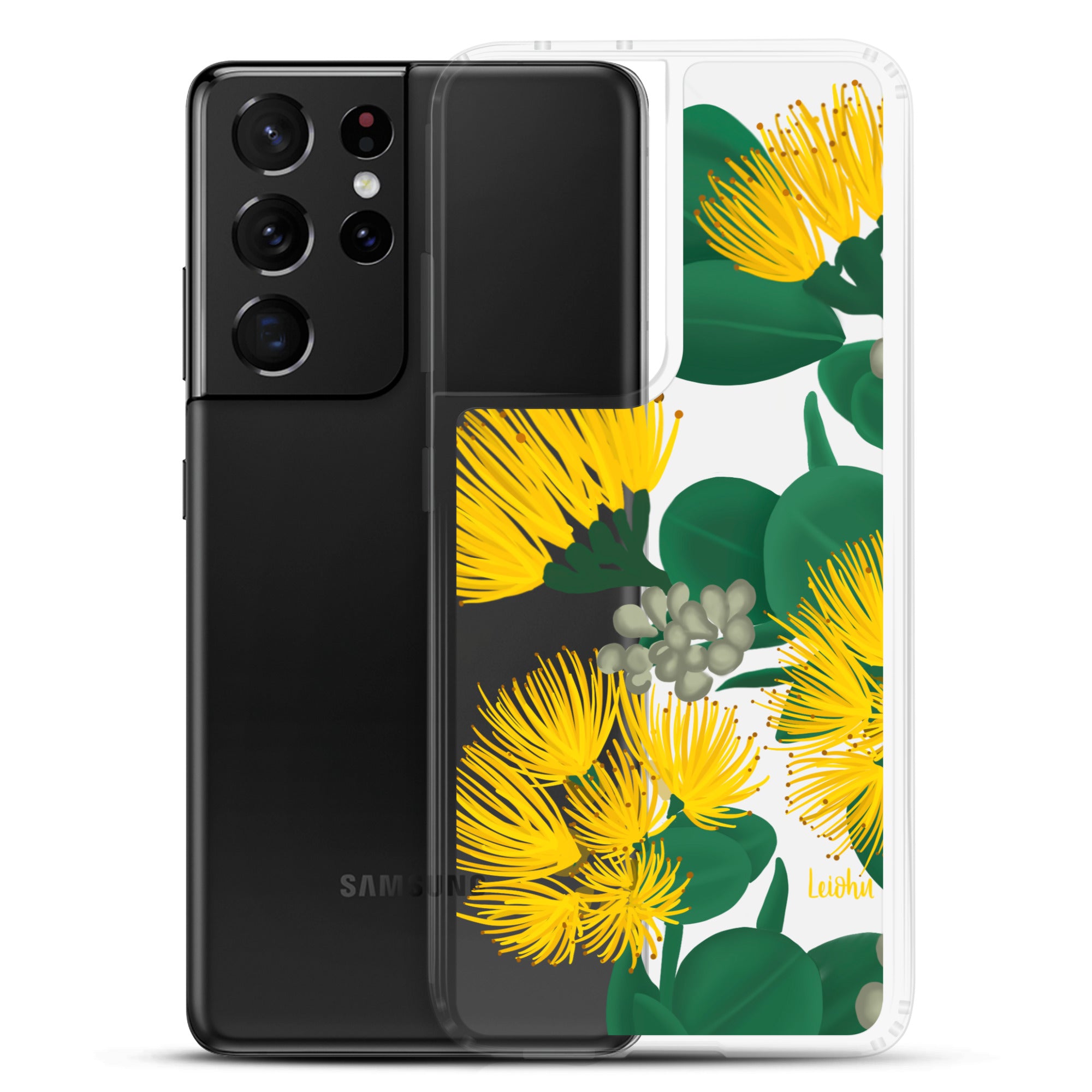 Ōhi'a Lehua - Melemele - Clear Case for Samsung® - LEIOHU DESIGNS