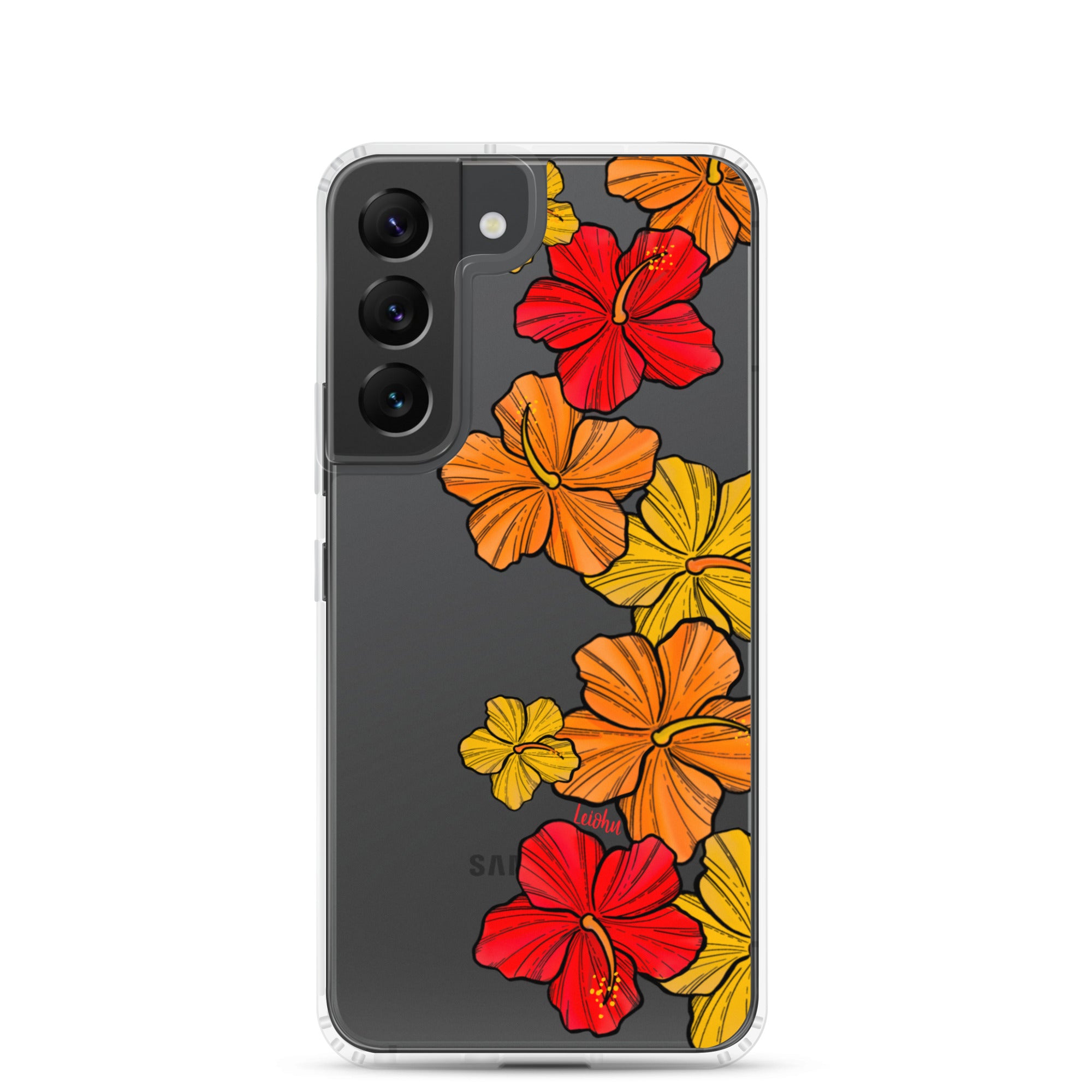 Hibiscus Retro - Clear Case for Samsung® - LEIOHU DESIGNS