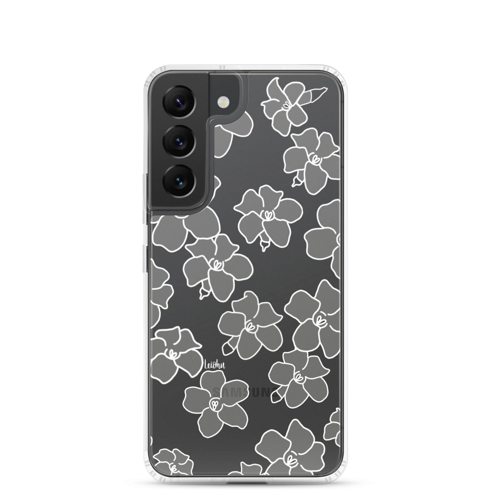 Puakenikeni - Ke'oke'o - Clear Case for Samsung® - LEIOHU DESIGNS