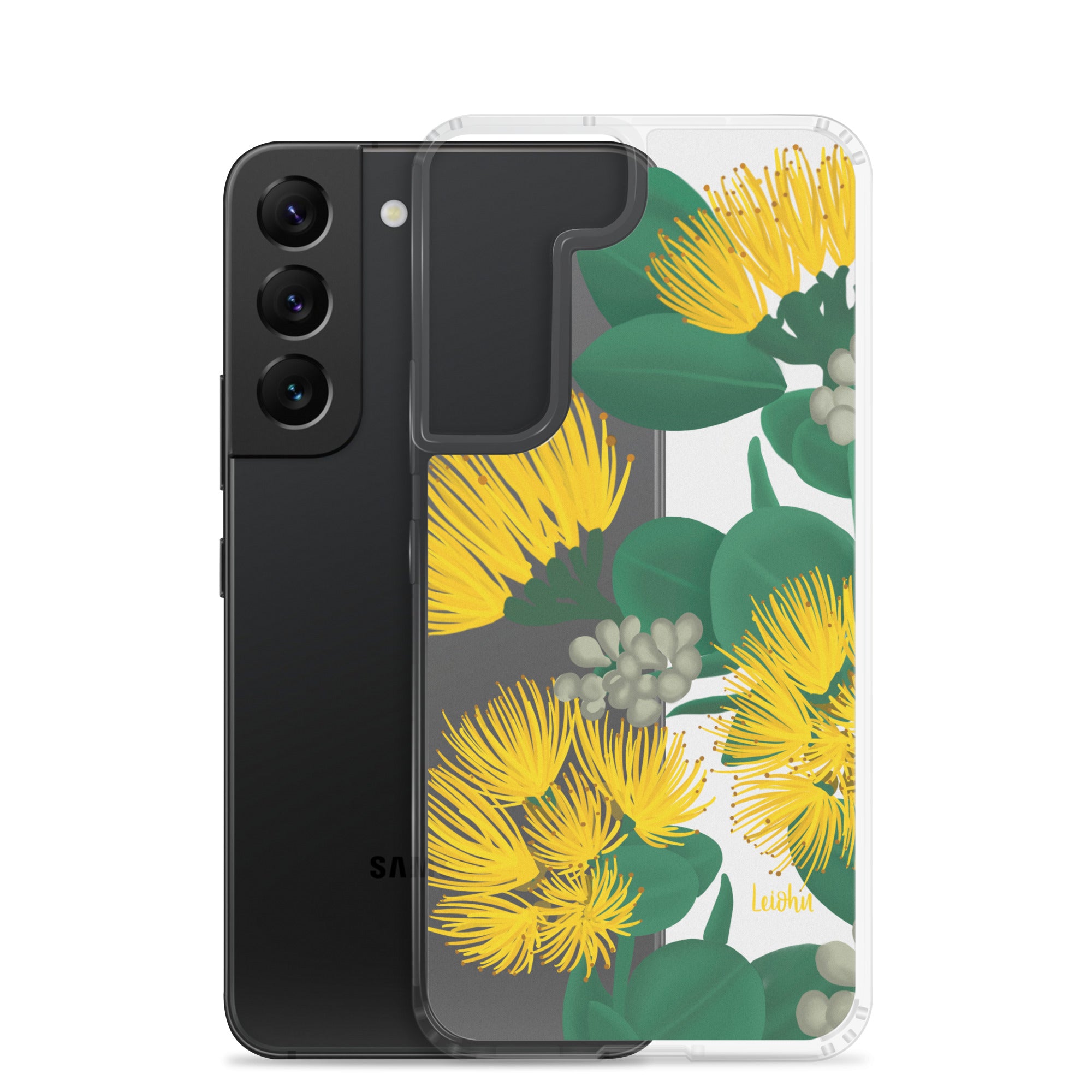 'Ōhi'a Lehua - Melemele - Clear Case for Samsung® - LEIOHU DESIGNS