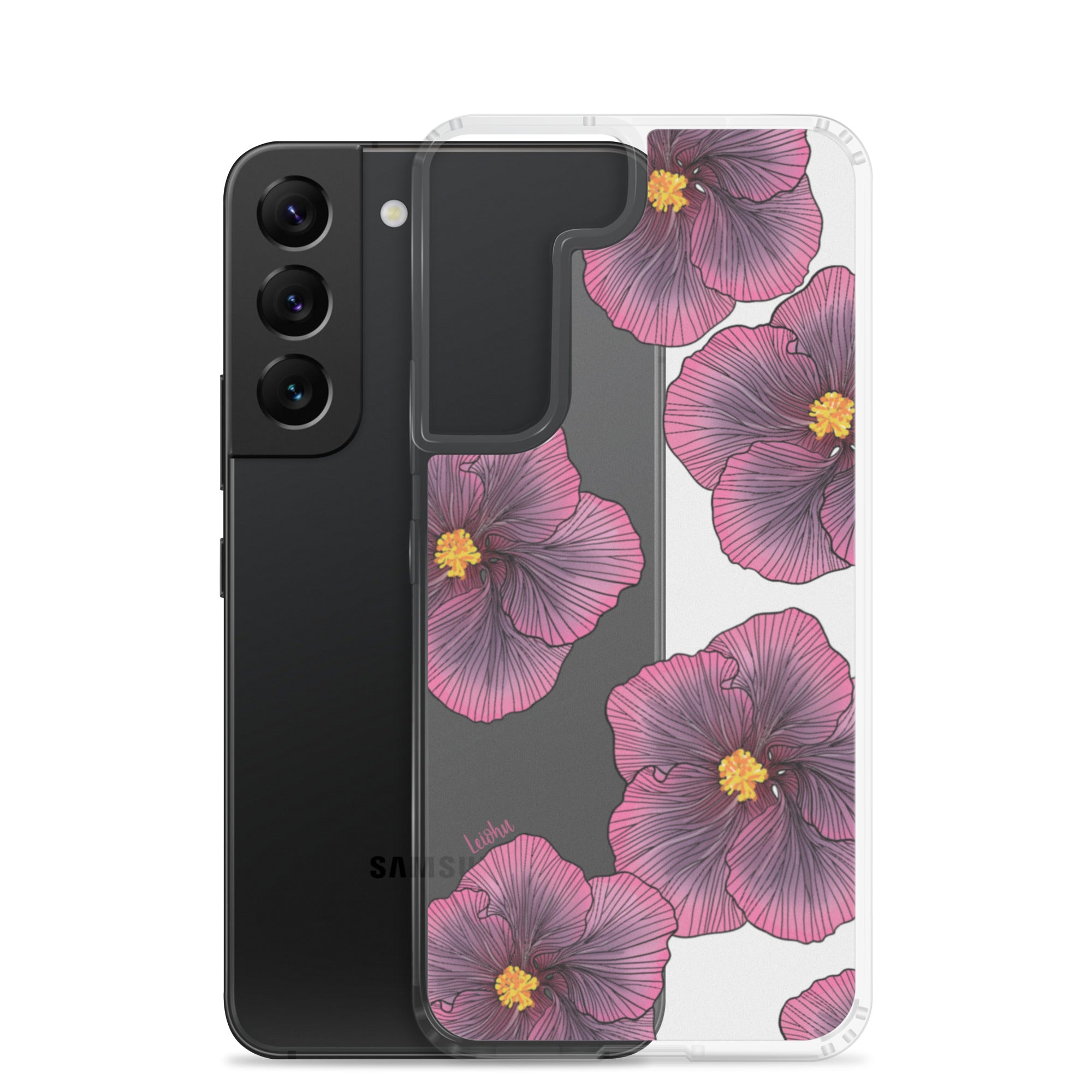 Sunset Hibiscus - Clear Case for Samsung® - LEIOHU DESIGNS