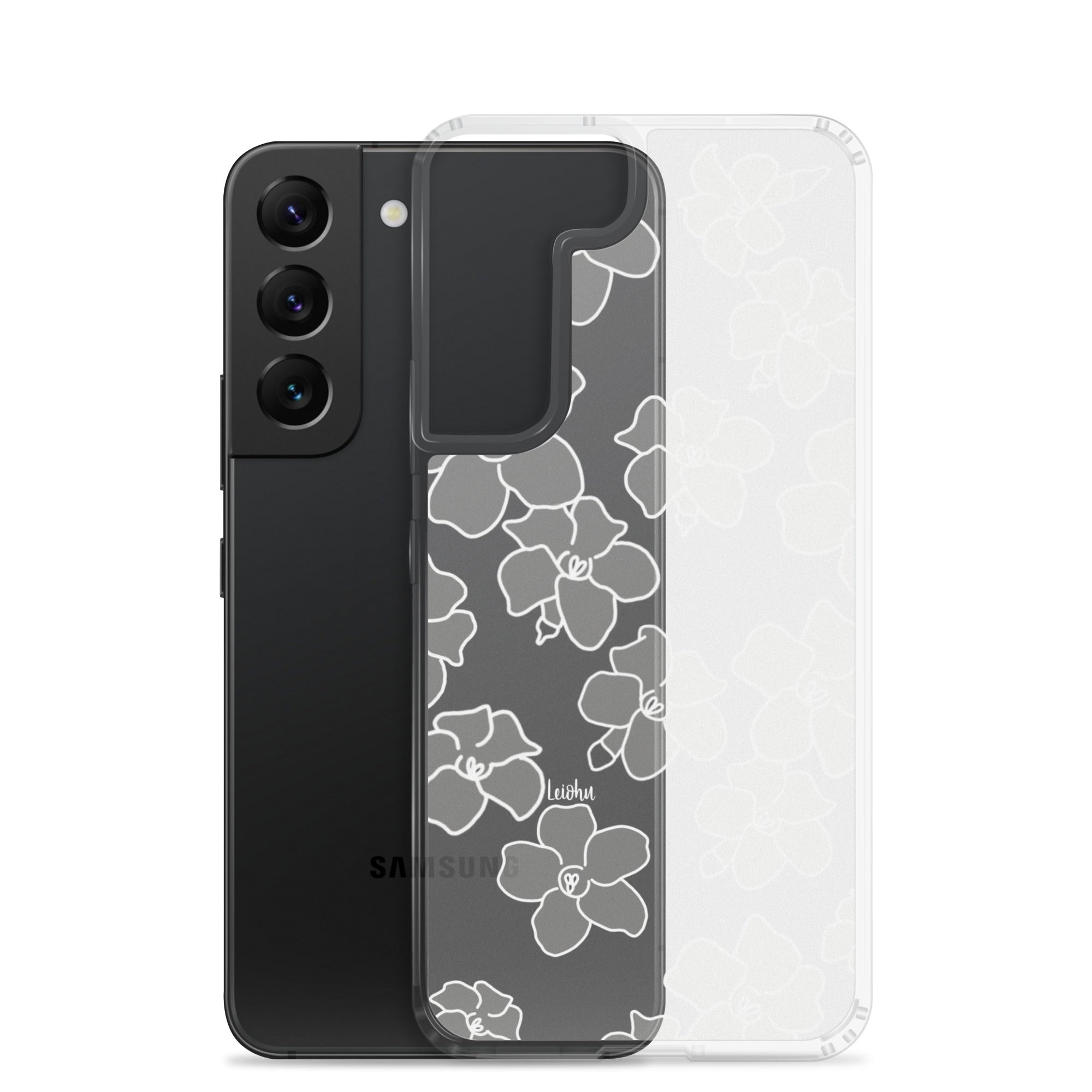 Puakenikeni - Ke'oke'o - Clear Case for Samsung® - LEIOHU DESIGNS