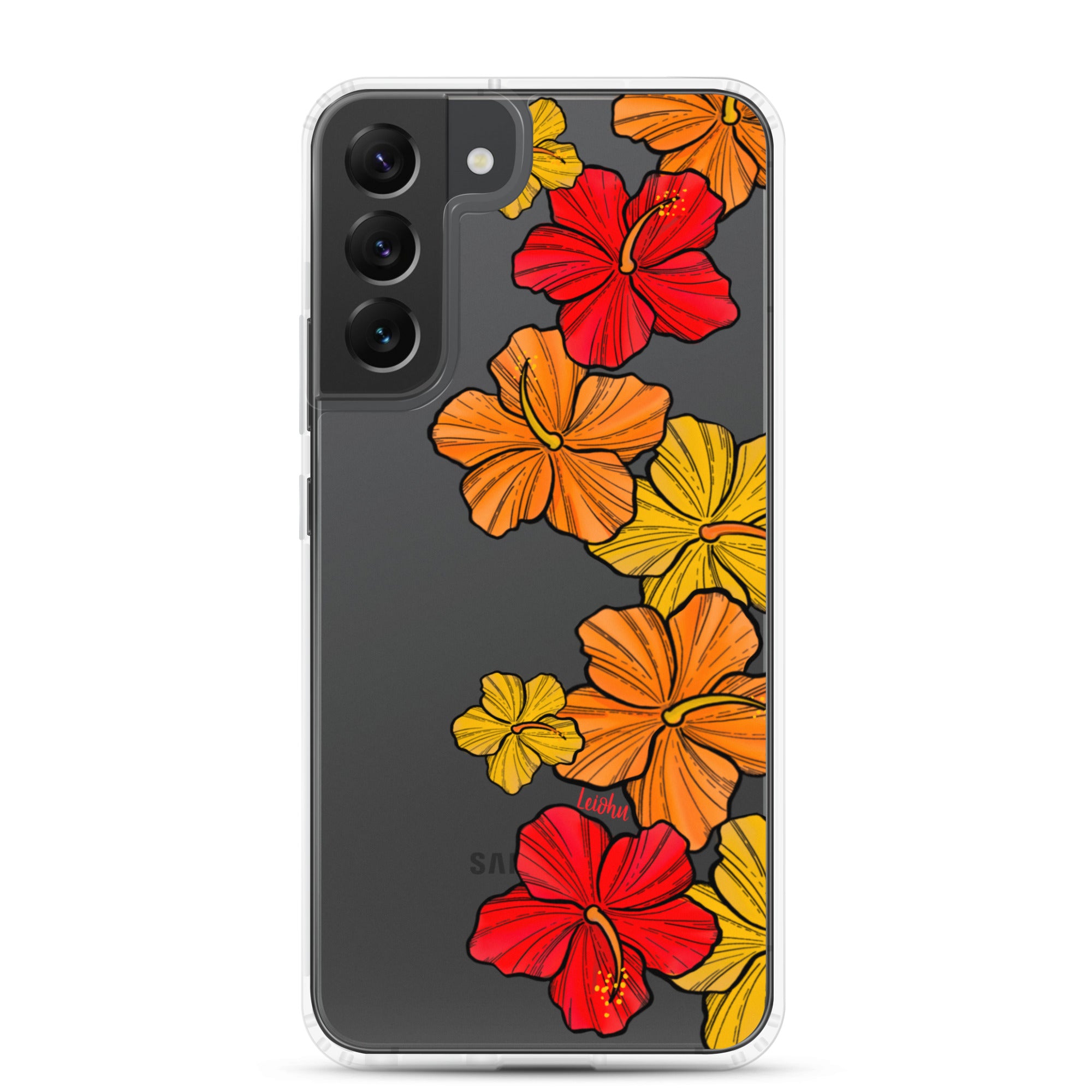 Hibiscus Retro - Clear Case for Samsung® - LEIOHU DESIGNS