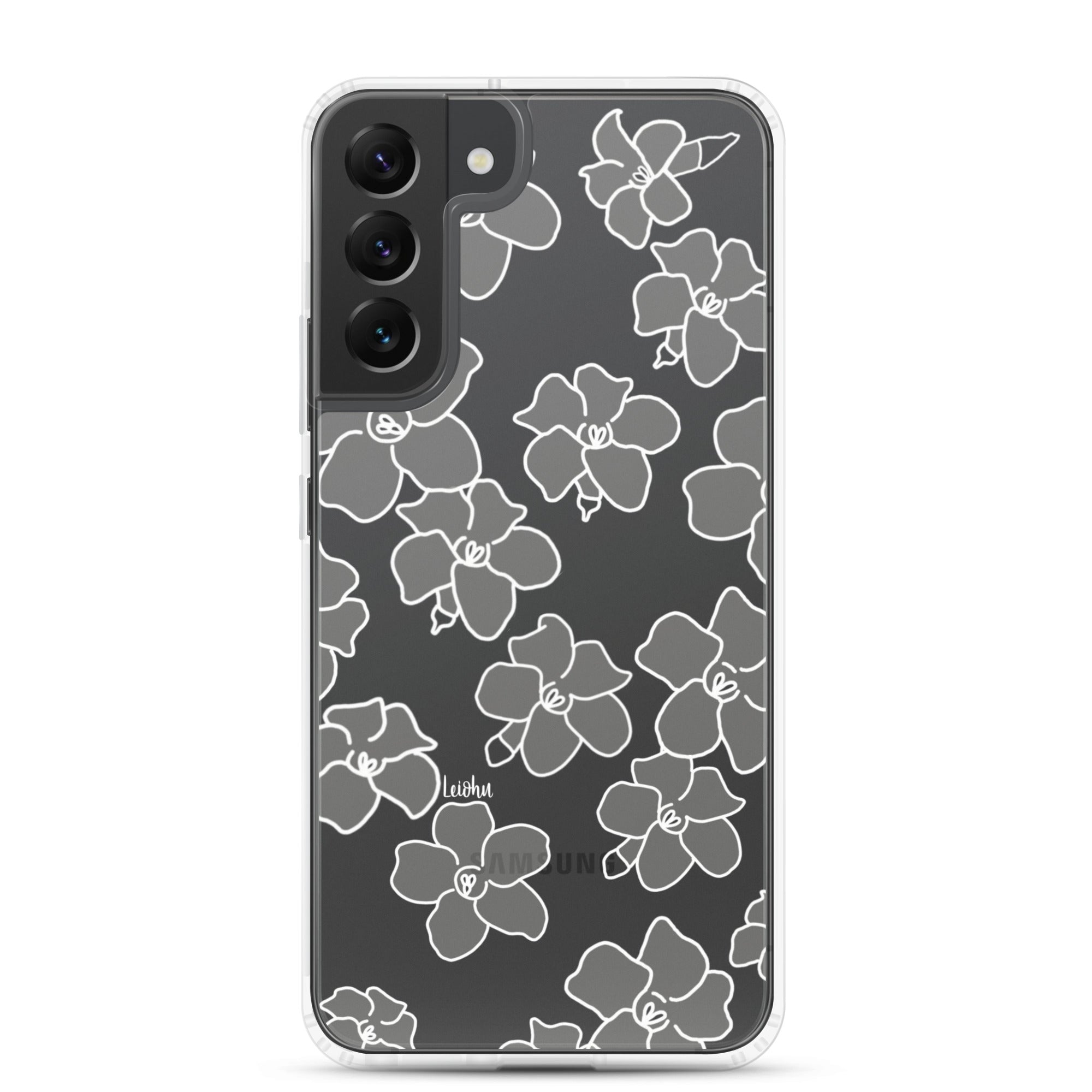 Puakenikeni - Ke'oke'o - Clear Case for Samsung® - LEIOHU DESIGNS