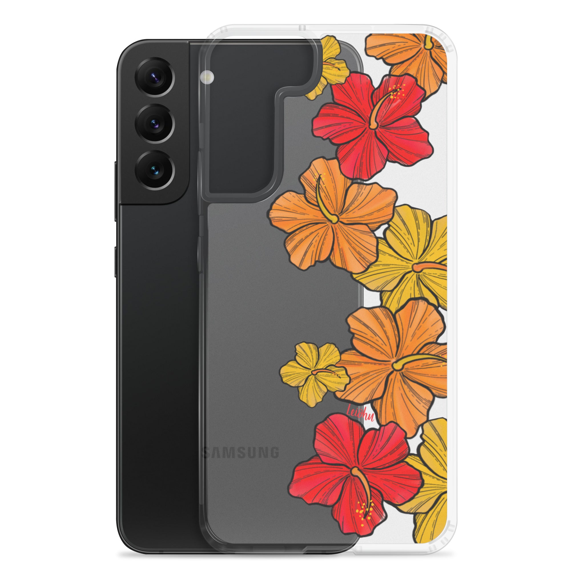Hibiscus Retro - Clear Case for Samsung® - LEIOHU DESIGNS