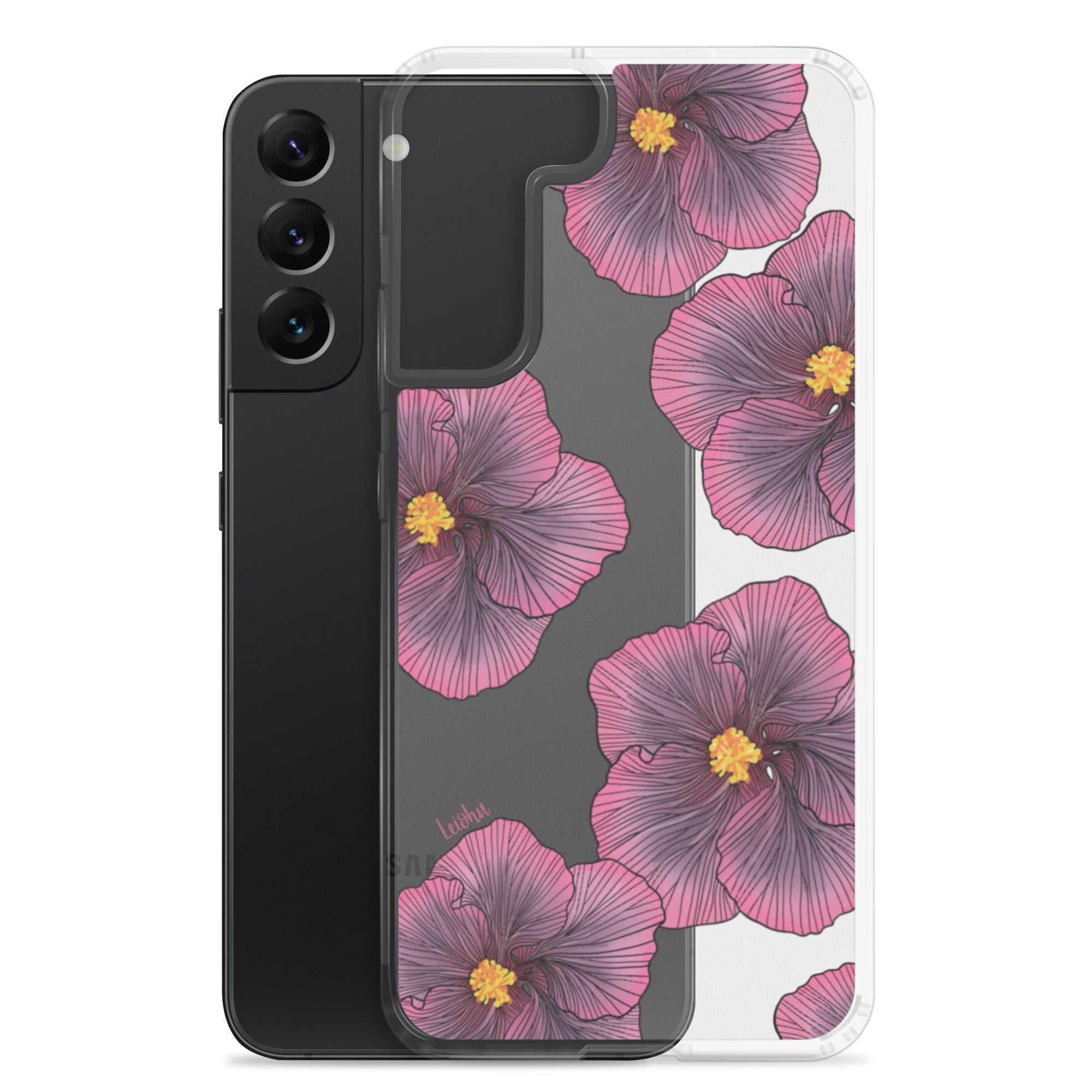 Sunset Hibiscus - Clear Case for Samsung® - LEIOHU DESIGNS