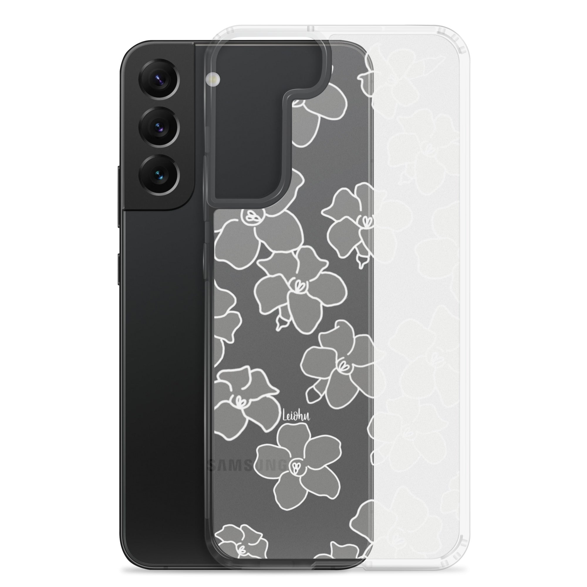 Puakenikeni - Ke'oke'o - Clear Case for Samsung® - LEIOHU DESIGNS