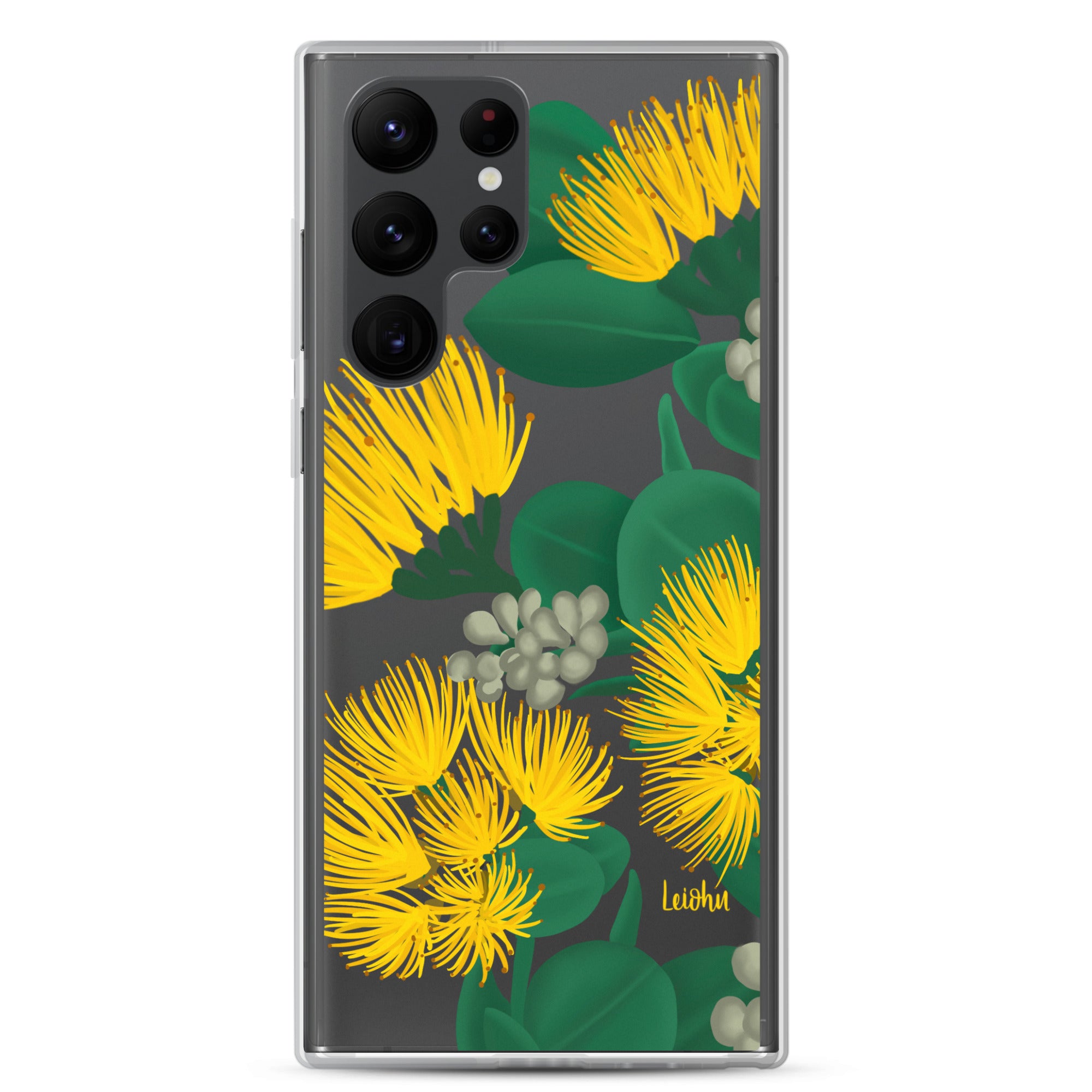 'Ōhi'a Lehua - Melemele - Clear Case for Samsung® - LEIOHU DESIGNS