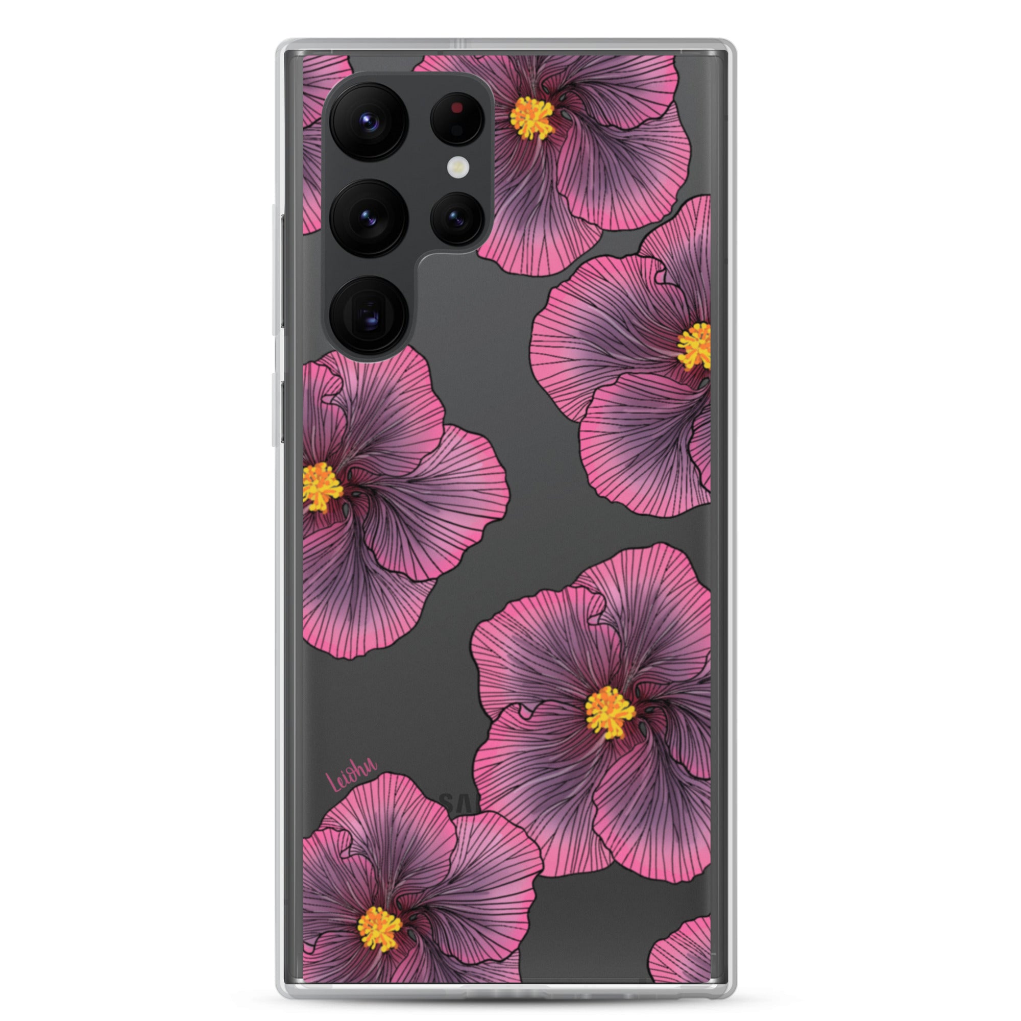 Sunset Hibiscus - Clear Case for Samsung® - LEIOHU DESIGNS