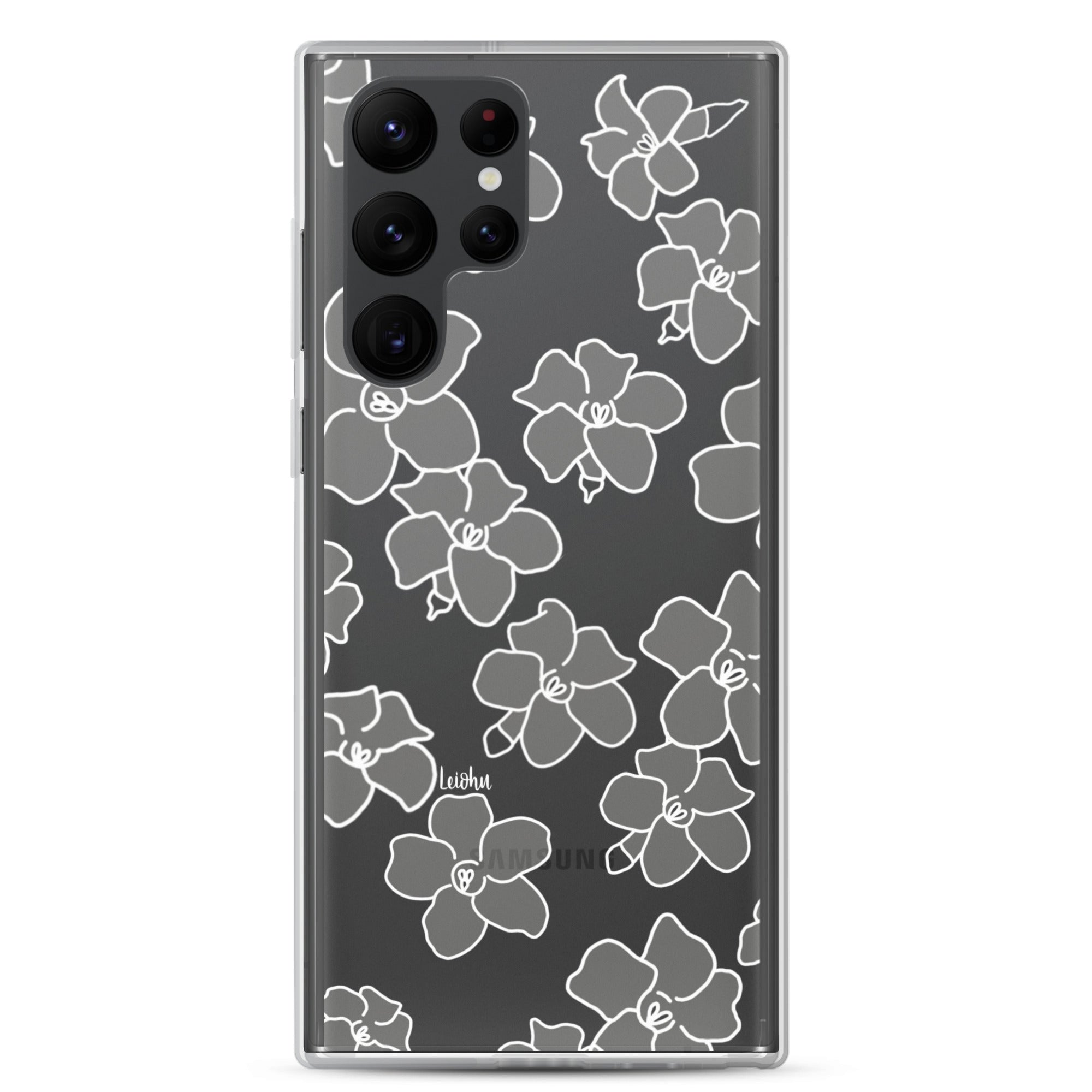 Puakenikeni - Ke'oke'o - Clear Case for Samsung® - LEIOHU DESIGNS