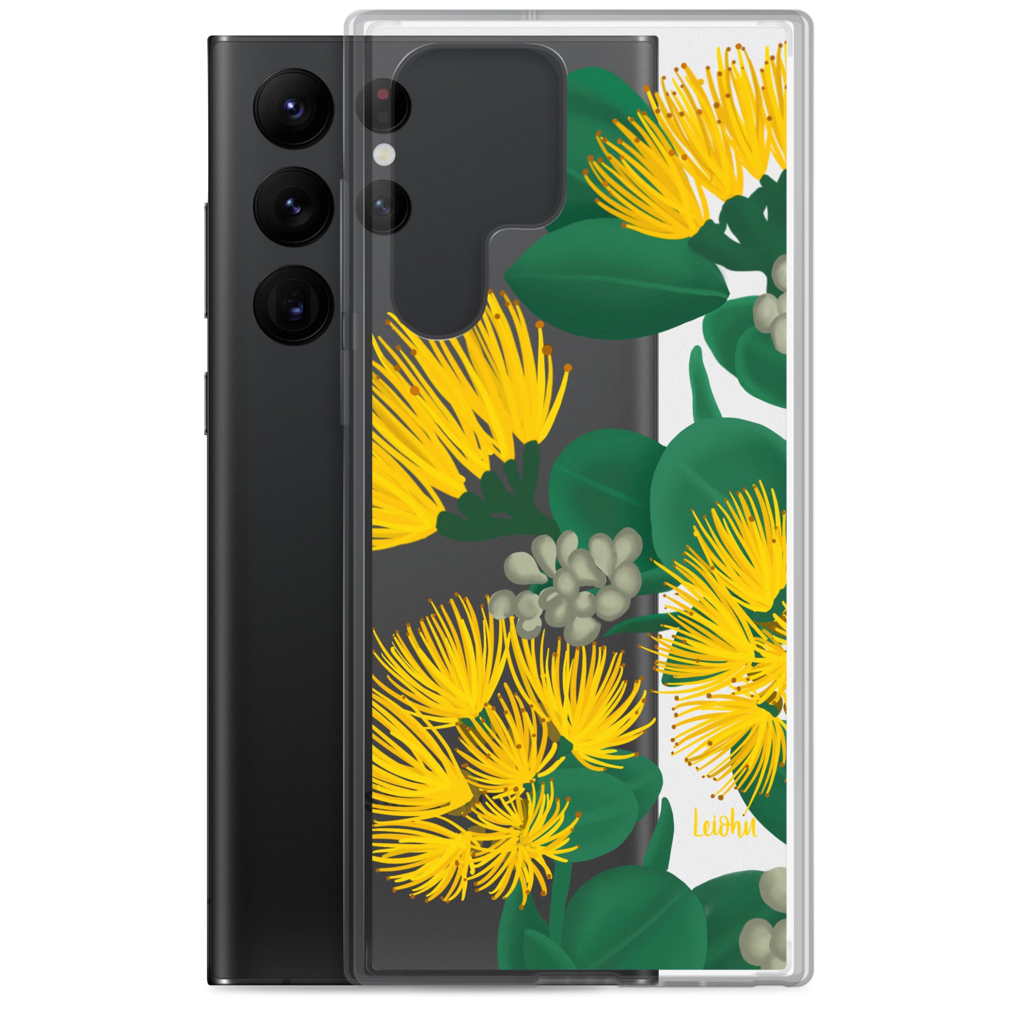 'Ōhi'a Lehua - Melemele - Clear Case for Samsung® - LEIOHU DESIGNS