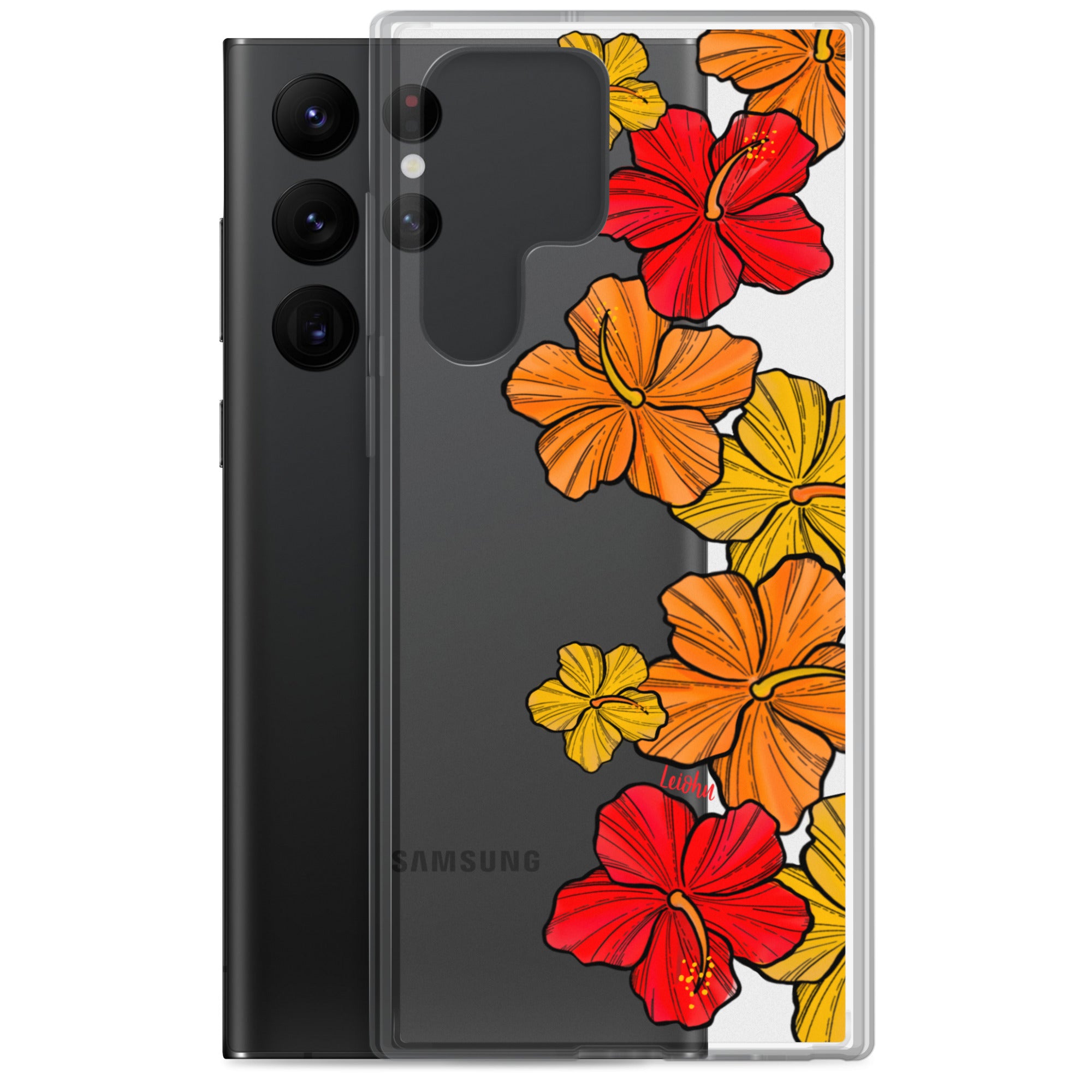 Hibiscus Retro - Clear Case for Samsung® - LEIOHU DESIGNS