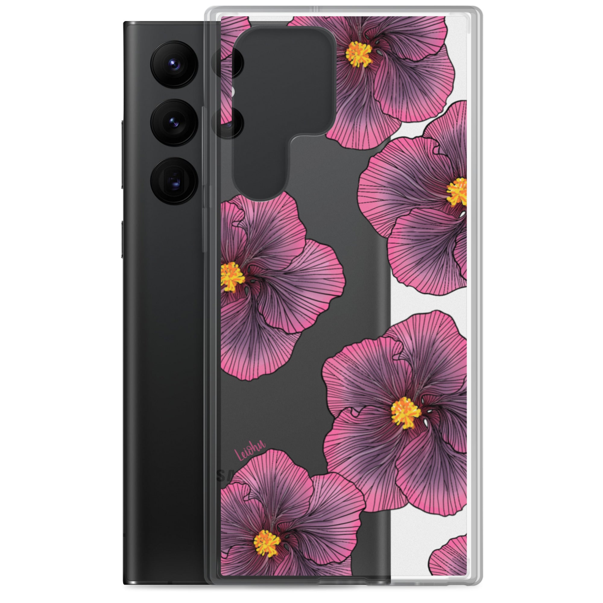 Sunset Hibiscus - Clear Case for Samsung® - LEIOHU DESIGNS